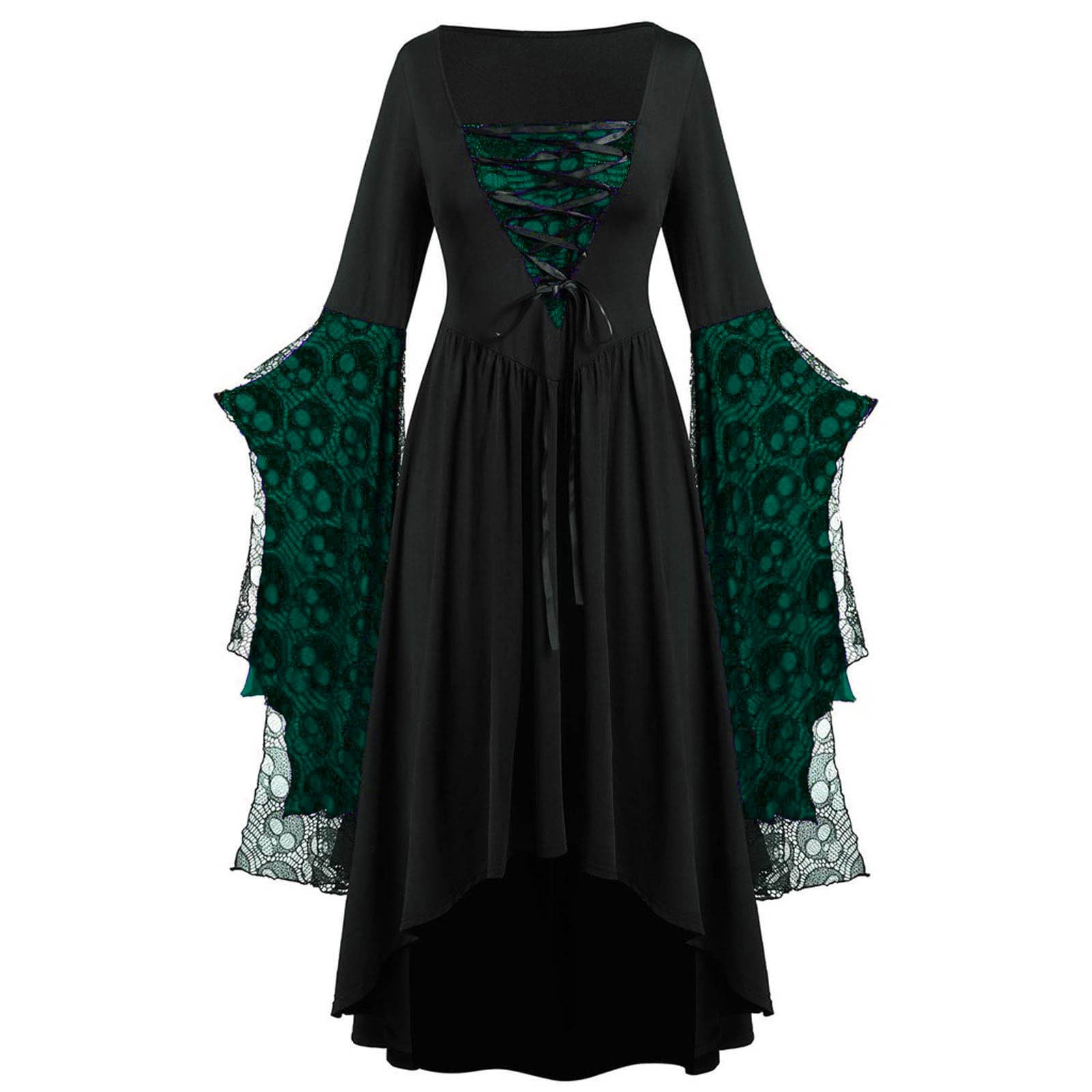 AMhomely Halloween Dresses for Women - Medieval Costume Corset Dress