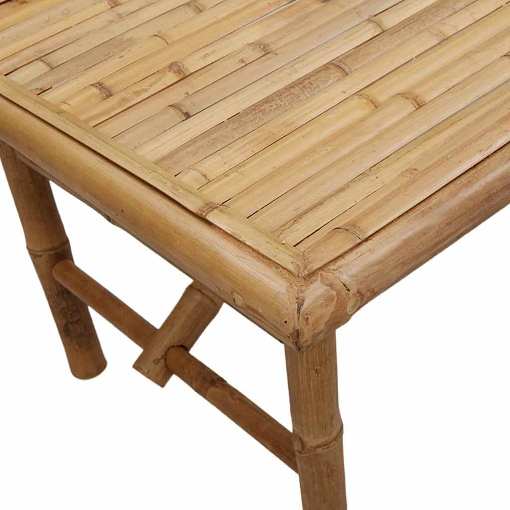 Mesa de café marrón 90 x 50 x 43 cm de bambú, mesa de café moderna para salón, mesa auxiliar duradera, fácil montaje, elegante mobiliario de salón