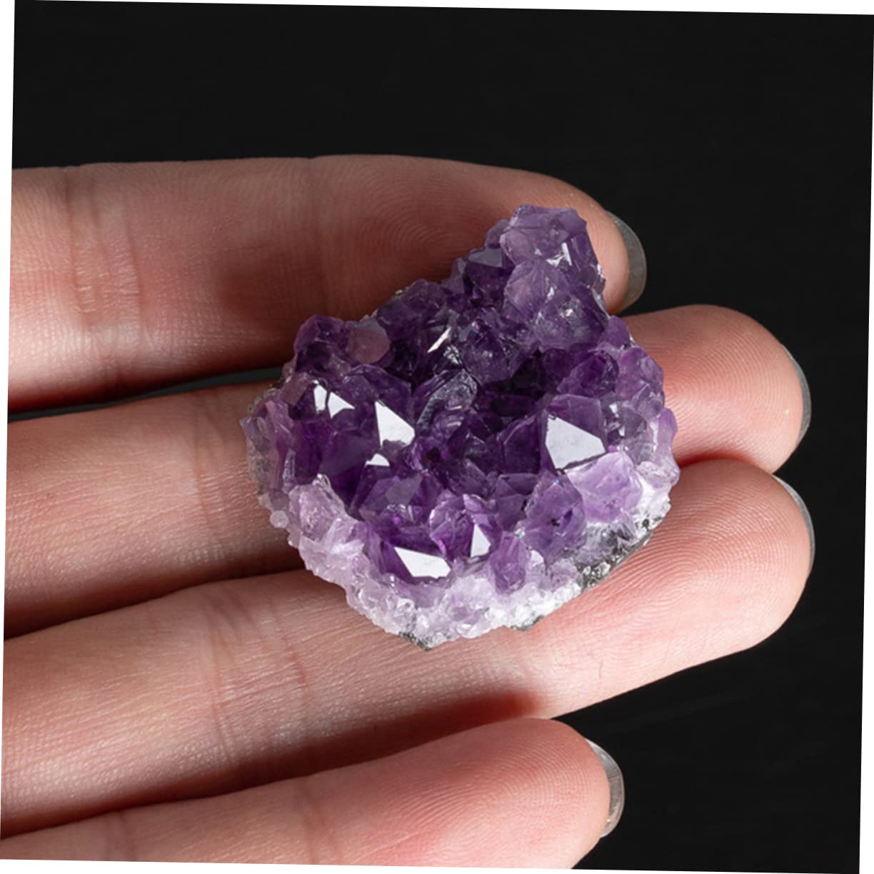 FRCOLOR 8stücke Irreguläre Amethyst Kristall Cluster Deko Steine Natürliche Heilsteine Für Wohn Und Büroschmuck Einzigartige Ornamente Für Elegante Raumgestaltung