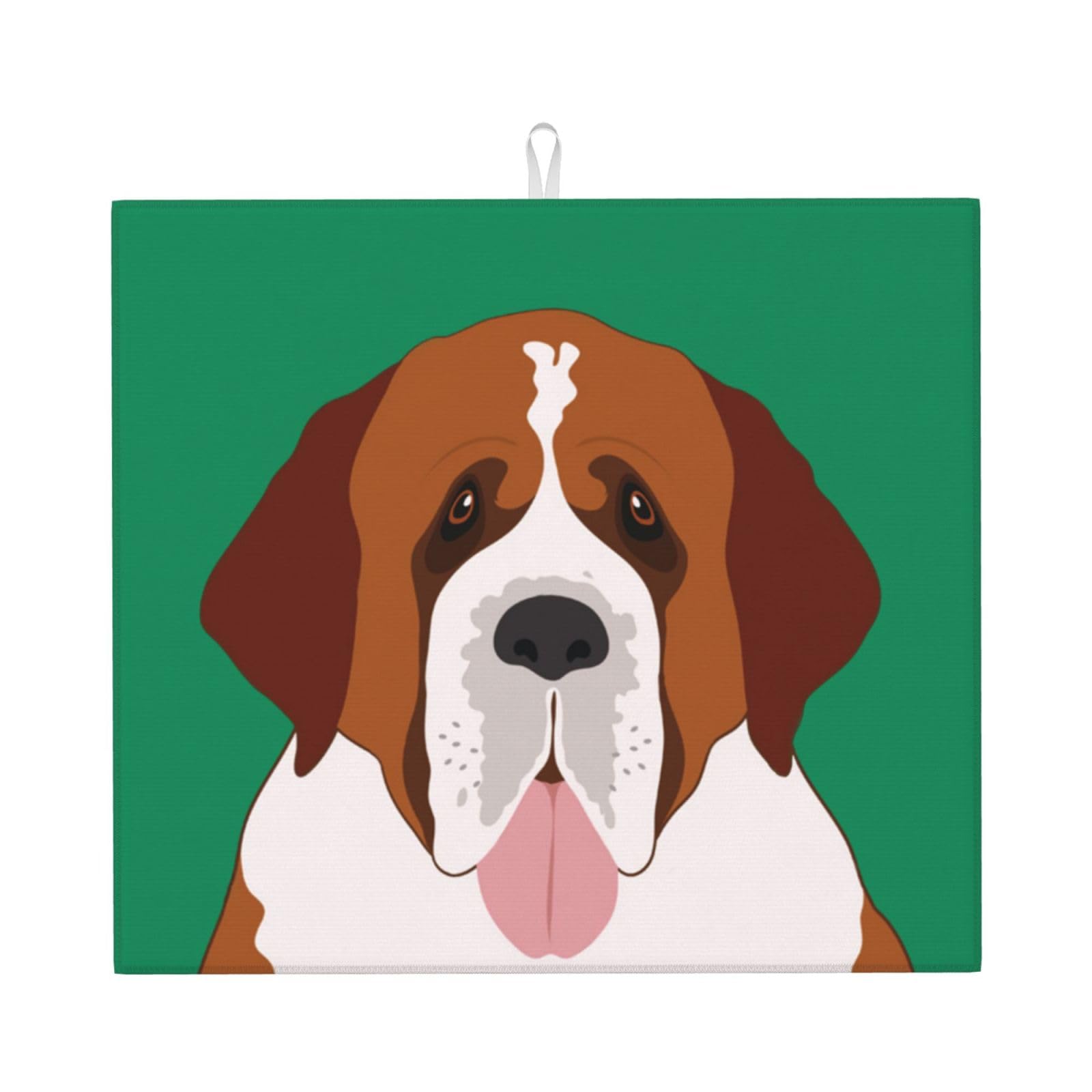 Saint Bernard Dog, Dish Drying Mats, Sink Mat Absorbent Dish Drainer Mat For Kitchen Counter 41x46 cm