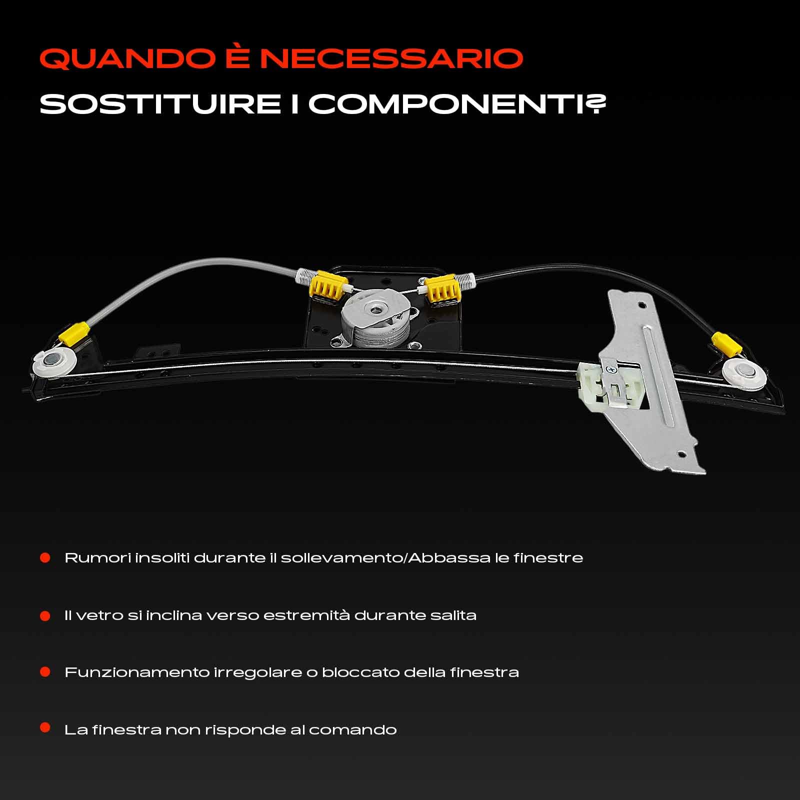 Frankberg Alzacristallo Meccanismo alzacristallo Elettrico senza Motore Anteriore sinistro senza piastra 4/5-Porte Compatibile con C3 II SC C3 Picasso SH Replace# 9221FR,9221FQ