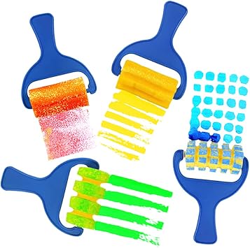 Painting Foam Brush Roller Sponge, 4 Pcs Mini Paint Tool for DIY Art Craft
