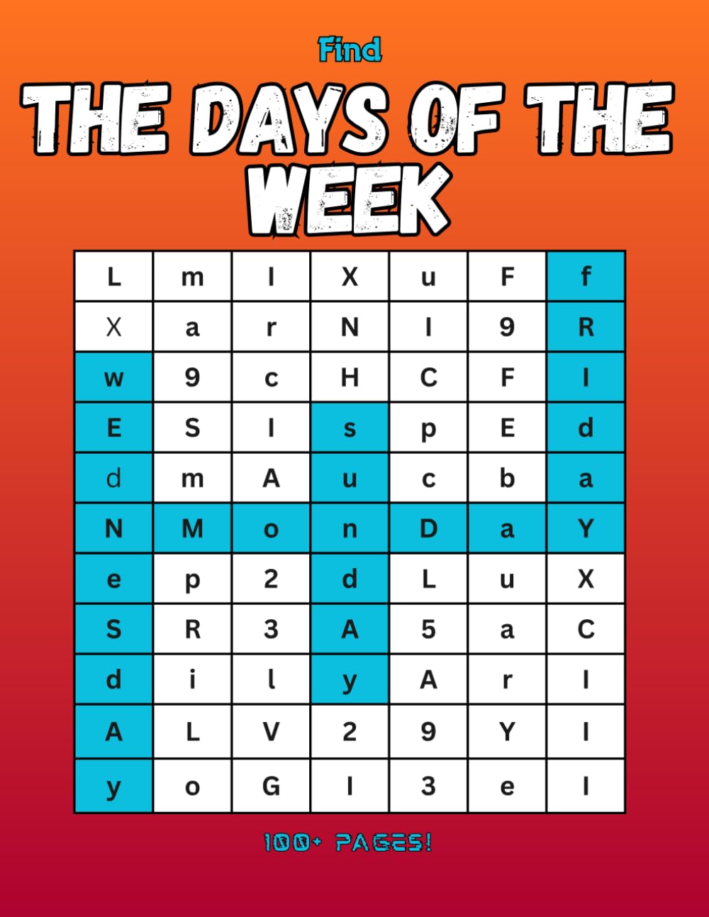Find the days of the week (Hidden Words)
