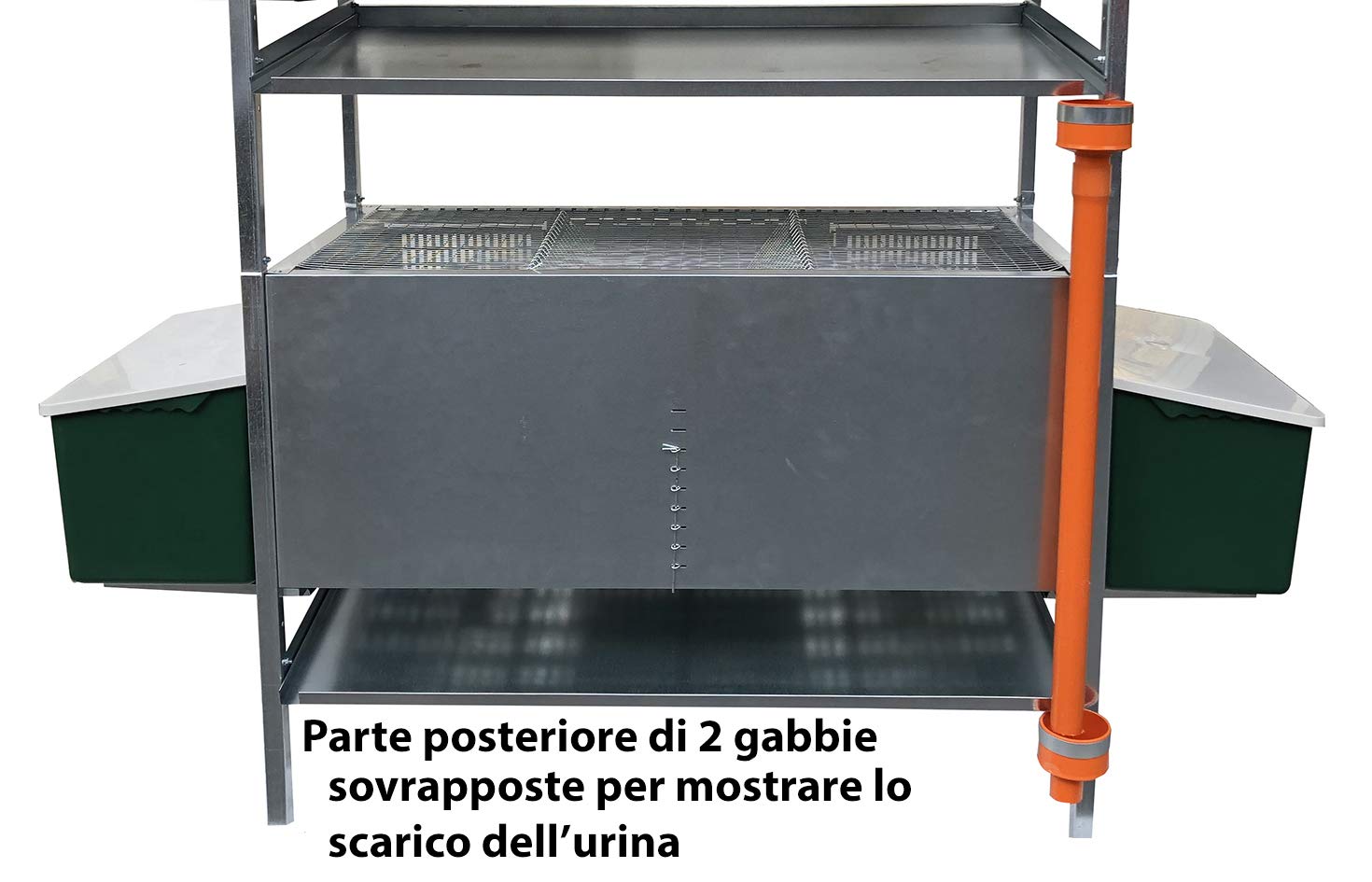 Montidistribuzione Gabbia Fattrici Conigli Tosca 2 Tipo Pesante. Conigliera a 2 Scomparti Sovrapponibile. Cm 165 x 50 x H 80. I 2 Nidi Esterni Si Possono Rimuovere. in Omaggio Forbici e Guanti