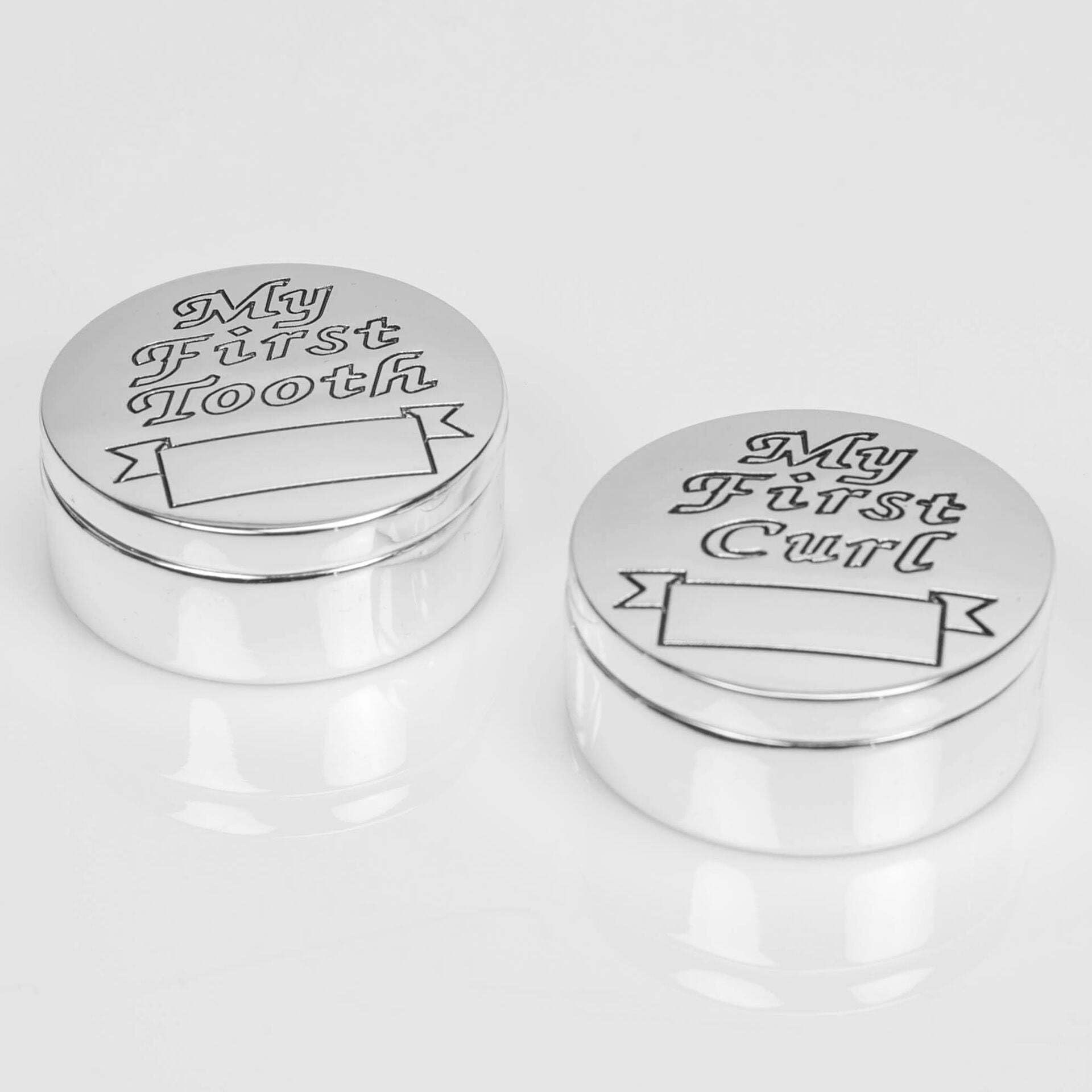 Juliana Silver Plated First Tooth and First Curl Boxes 6312TC