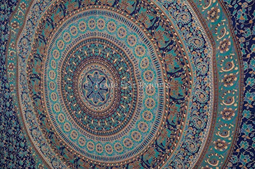 Indian Elephant Tapestry Wall Hanging, Bohemian Mandala Bedding Double, Hippie Dorm Room Decorations, Boho Decor, Cotton… – Bild 5