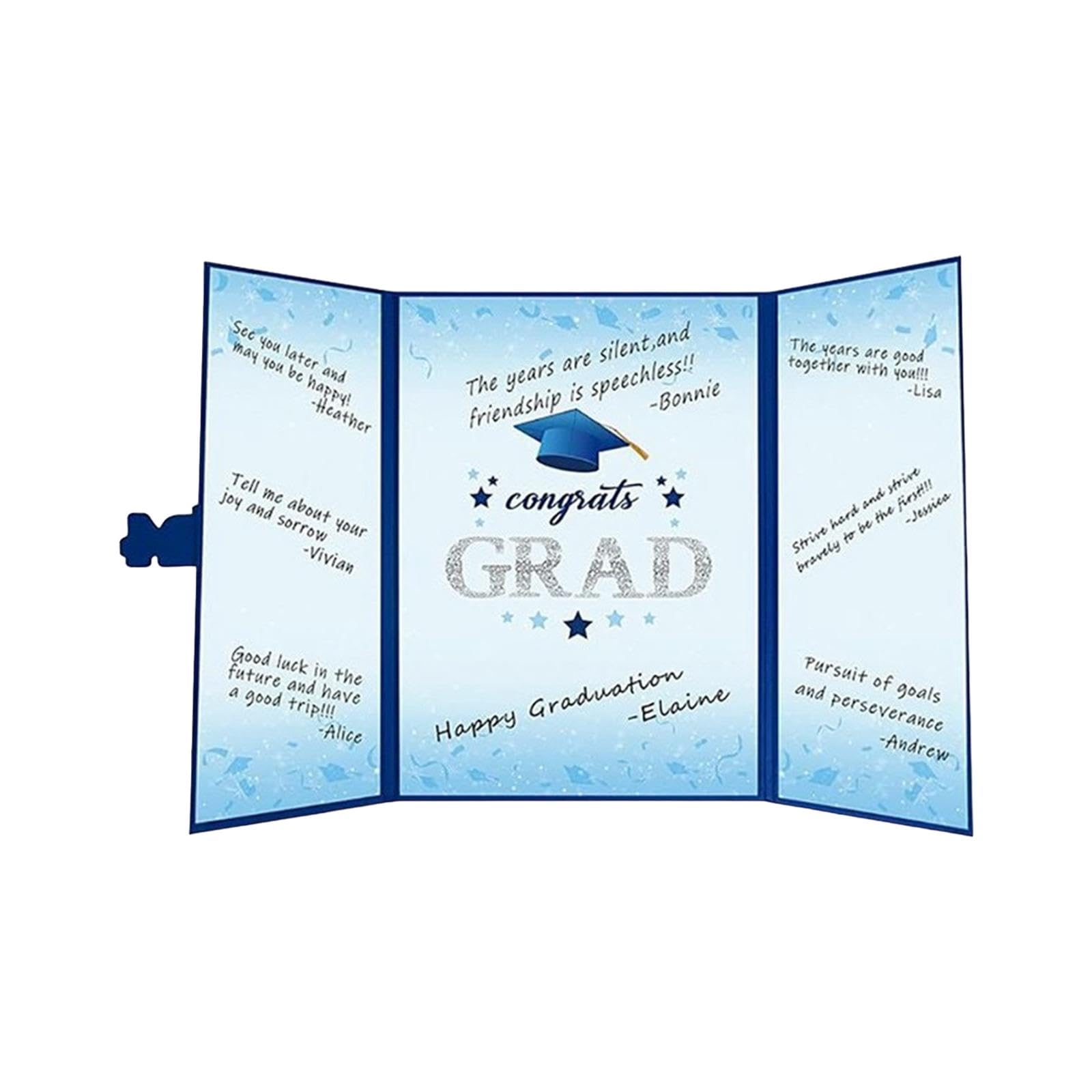 SECRET DESIRE™ Graduation Guest Book Thick Paper Easy to Write On Postcard Decoration Blue-image-23