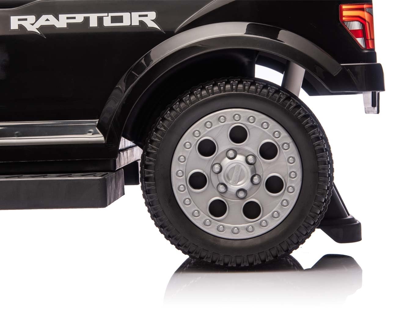 Milly Mally Ford F-150 Raptor 3-in-1 Rutschauto mit Schiebestange | Kinderfahrzeug für 12-36 Monate bis 25kg | Rutscher, Schiebewagen, Sound-Lenkrad, Fußstützen, Kippschutz | Lizenziert (Black)