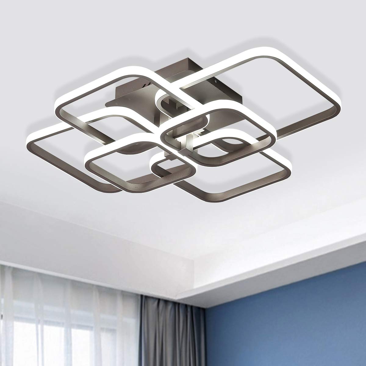 Buy LED Ceiling Light, 87W Modern Ceiling Light, 6 Squares