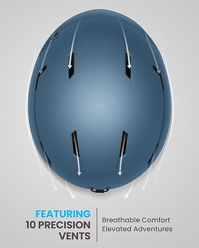 Miniatura 10 de OutdoorMaster Juego de casco de esquí, casco de snowboard con gafas para adultos, carcasa de policarbonato duradera, espuma EPS protectora y 10