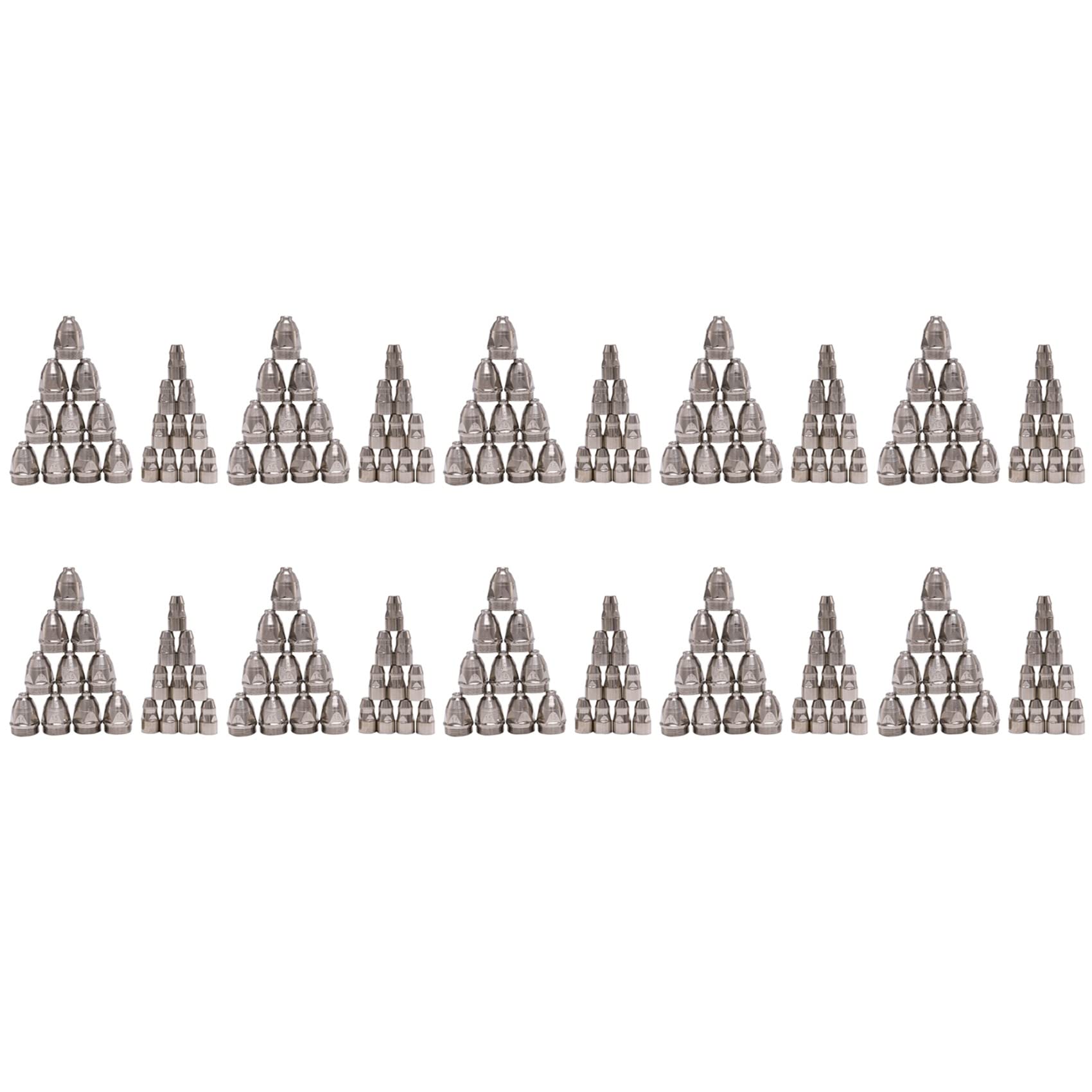 Jnchdghwa Silver 200Pcs P80 Plasma Cutting Torch Consumable Cutting Cnc 80A P80 Plasma Torch Tip Electrode Nozzle