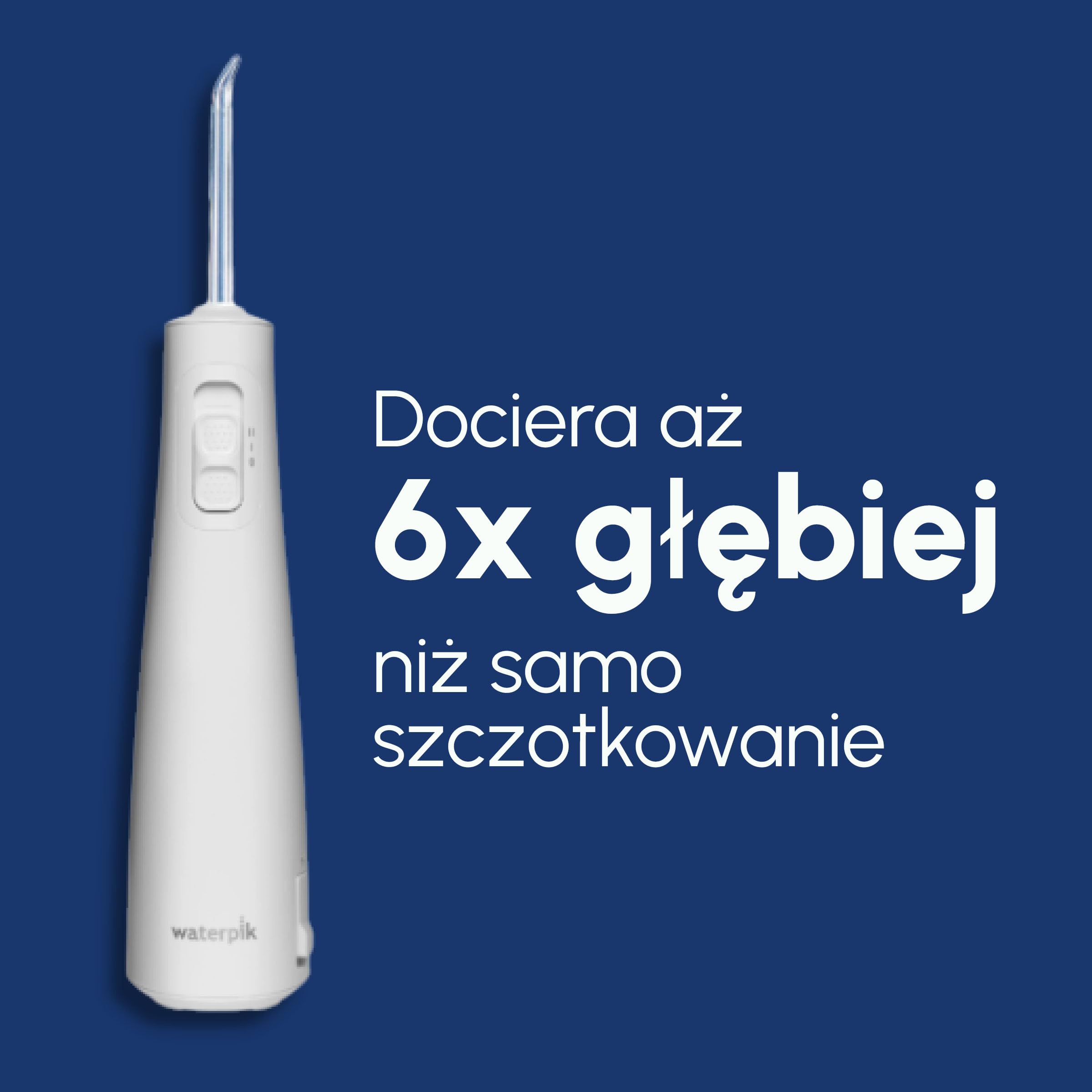 Waterpik Impuls WF-20, bezprzewodowy opryskiwacz, zalecany przez UFSBD, jednorazowy strumień dentystyczny, eliminuje płytkę nazębną, 2 poziomy ciśnienia, 45 sekund czyszczenia, 2 końcówki w zestawie