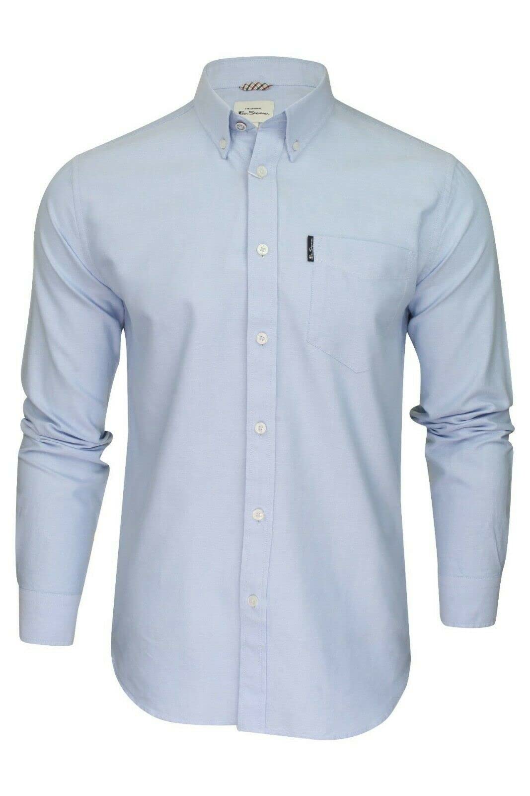Ben Sherman Mens Long Sleeve Button Down Collar Oxford Shirt 48578 - Blue