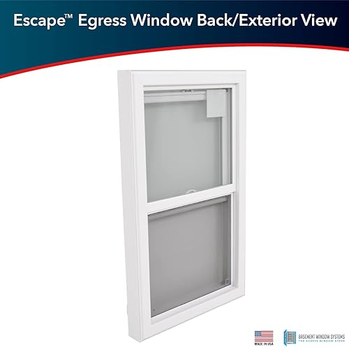 Miniatura 6 de Ventana de salida de escape abatible abatible con bisagras a la izquierda de 28" x 46"