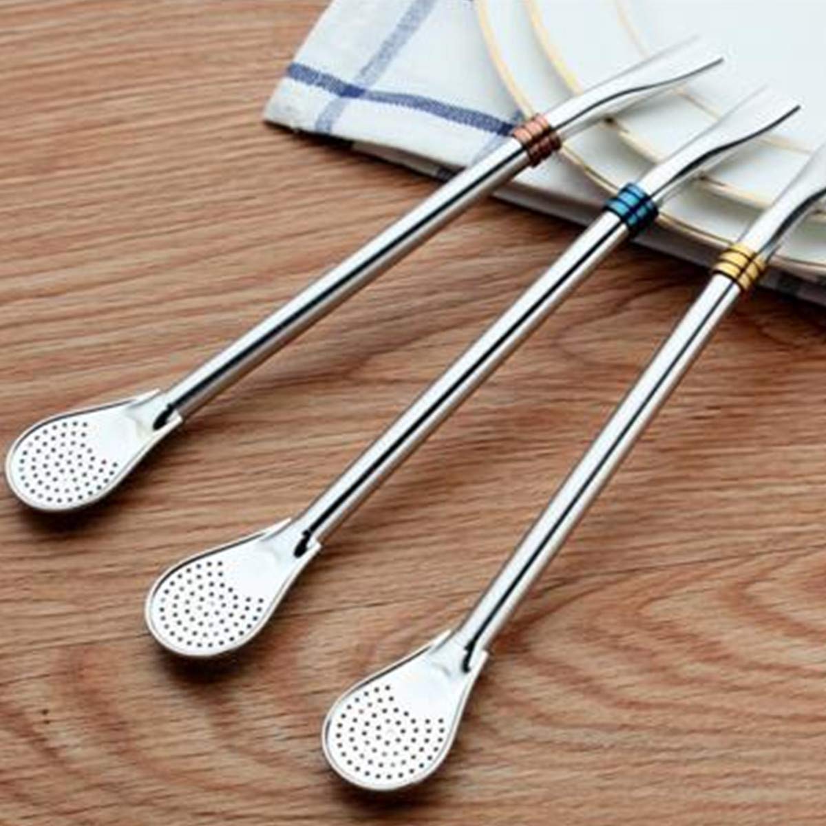 12 Cannucce In Metallo Riusabili - Dritte E Curve Con Spazzoline, Per Frullati, Cocktail, Bubble Tea