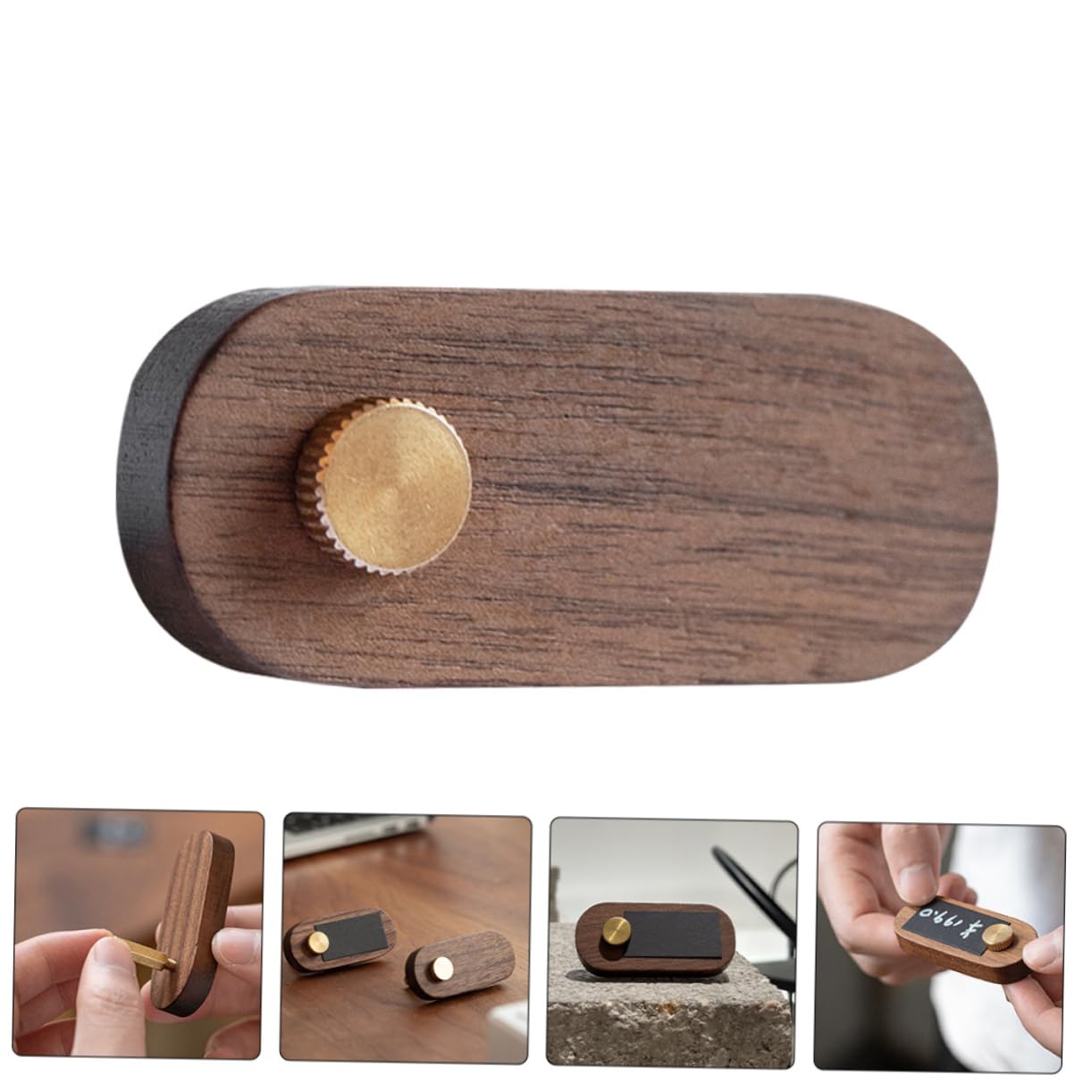 Gadpiparty 5 Sätze Preisschild Aus Holz Etikettenhalter Stand Steht Verkauf Für Preisschildhalter Zur Anzeige Preisschild-präsentationsständer Schilderständer Kupfer Kaffee 2 Stücke * 5