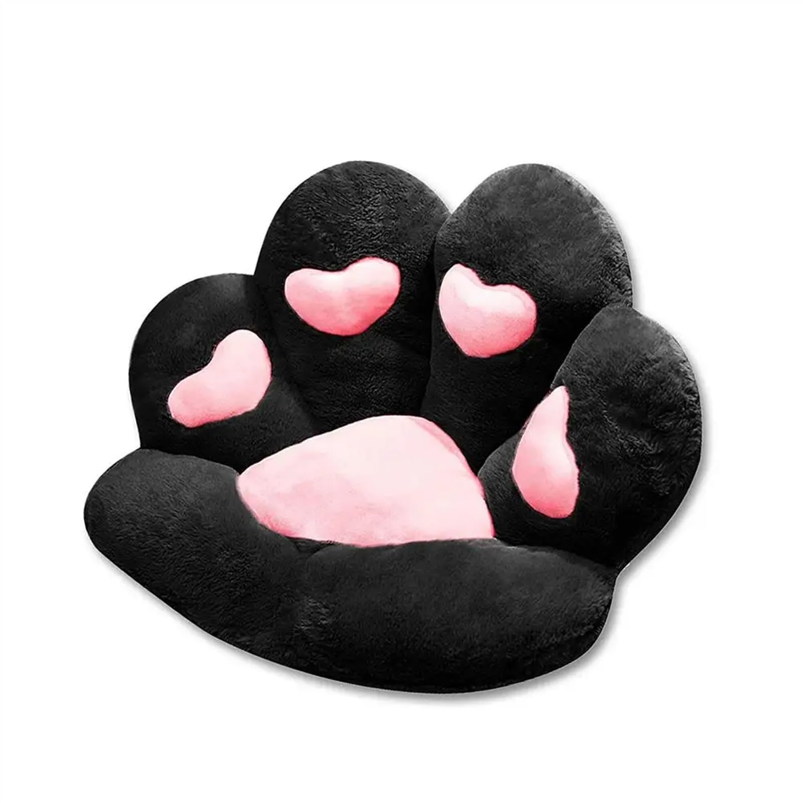 Stuhlkissen möbel für arbeitszimmer Sitzkissen mit Katzenpfoten-Motiv, Katzenpfoten-Kissen, Bürostuhlkissen, 28 x 24 Zoll, Katzenpfoten-Form, Gaming-Stuhl, süßes, gemütliches Sitzpolster(Black)