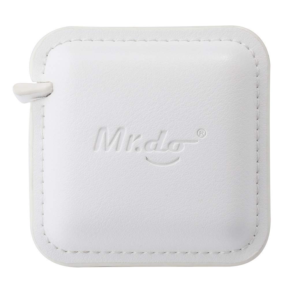 Mr.do Cinta Métrica de Sastre Costura Cuerpo 200cm / 79 Pulgadas Retráctil Piel PU Blanco