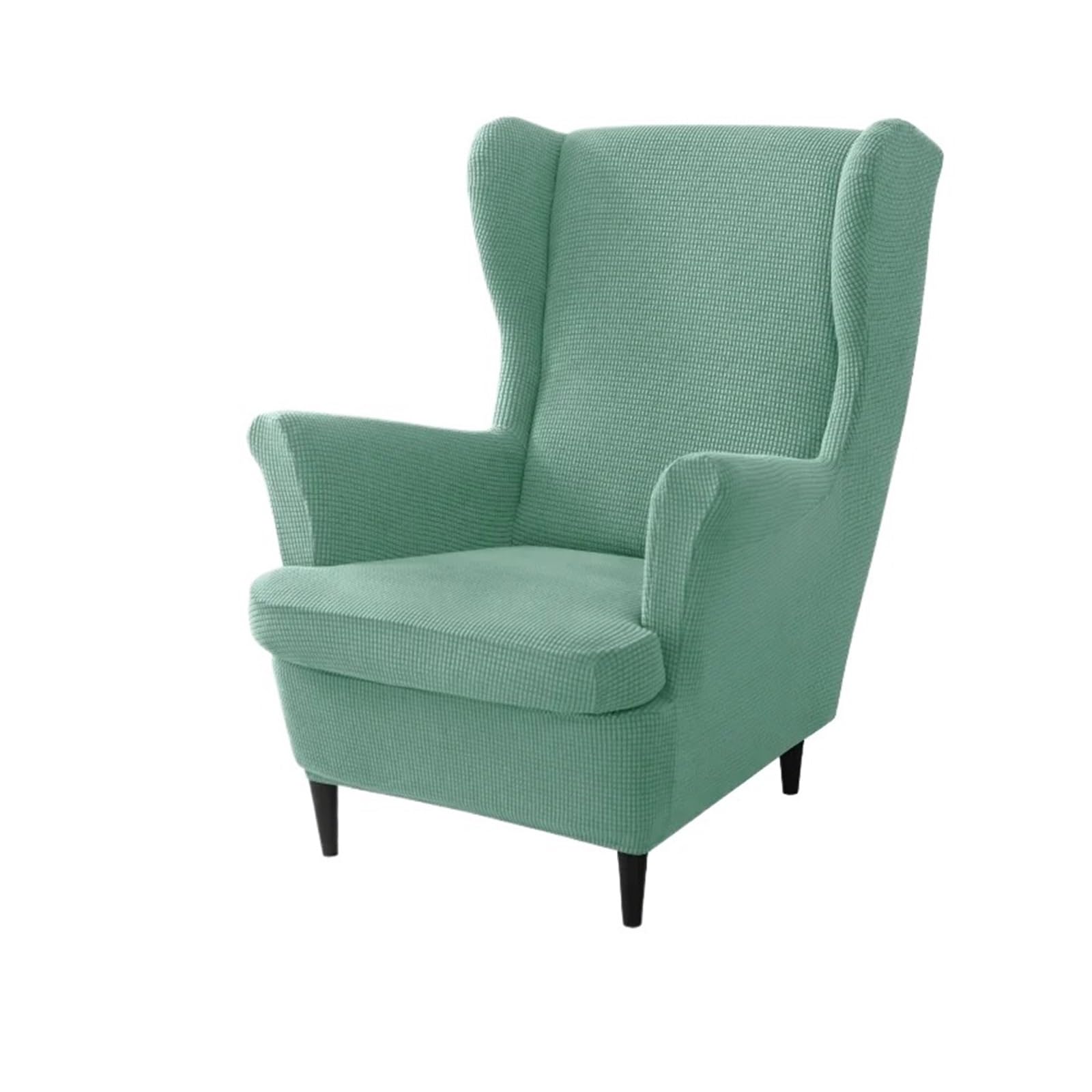 GCYEIDMA Wing Chair Slipcover 1PC Wing Chair Cover High Back Armchair Covers Non Slip Sofa Slipcovers with Seat Cushion Ottoman(A7 Wingchair Cover)