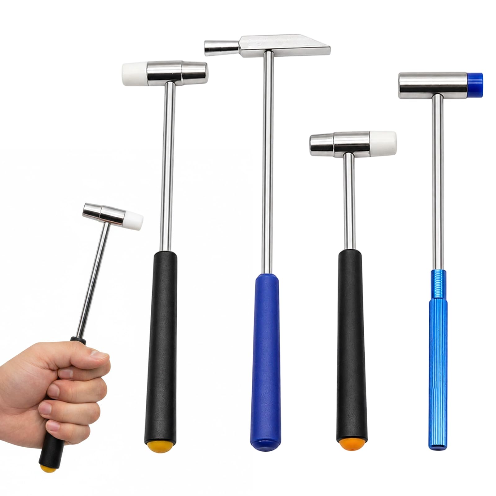4 Pcs Small Hammer, Pin Hammer, Mini Hammers, Suitable for Framing Jewelry Making, Musical Instruments, Crafts, Home DIY Projects, Leather, Watches and Small Equipment Repair