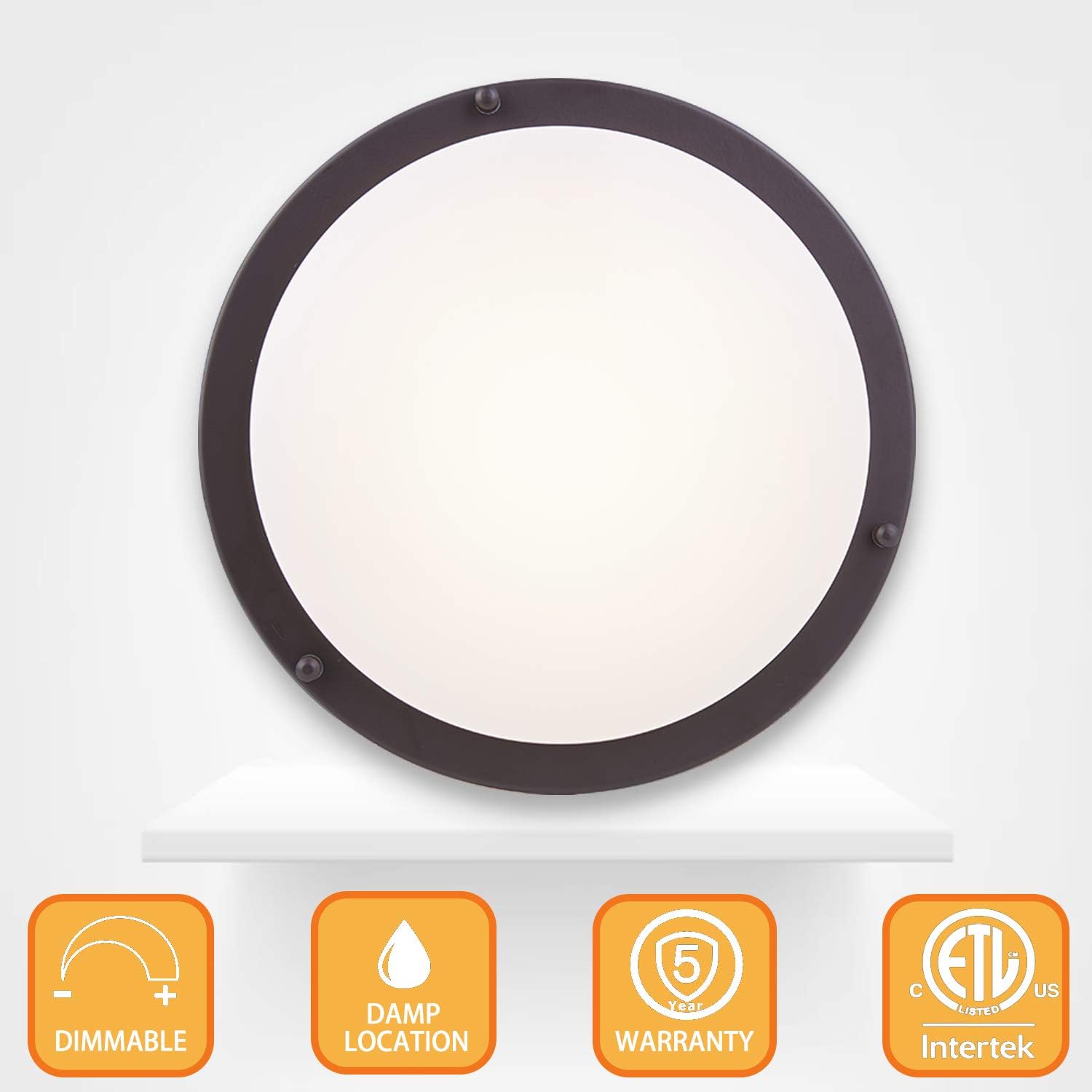 Best Cyber Deals 🔥 KINGBRITE Ceiling Light Fixture 12 (6 Pack) Oil Rubbed Bronze LED Flush Mount,16W 3000K 1200lm Dimmable Ceiling Lamp for Hallway, Kitchen, Bedroom, Stairwell Featured Product KINGBRITE Ceiling Light Fixture 12 (6 Pack) Oil Rubbed Bronze LED Flush Mount,16W 3000K 1200lm Dimmable Ceiling Lamp for Hallway, Kitchen, Bedroom, Stairwell