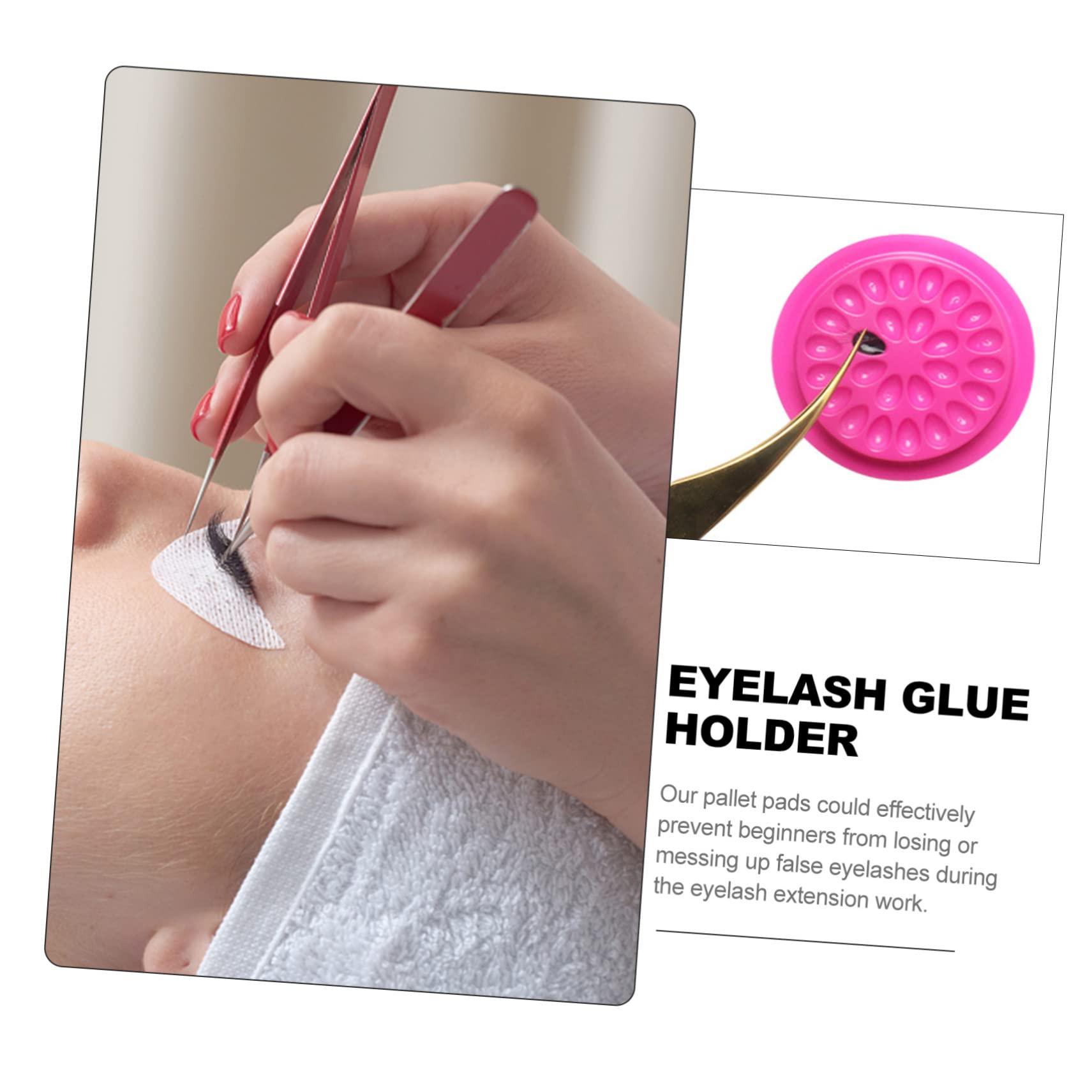 Beavorty 60piezas Para Pestañas Postizas Soporte Para Extensiones De Pestañas Bandeja De Diseño Floral Para Grafting y Aplicaciones De Maquillaje