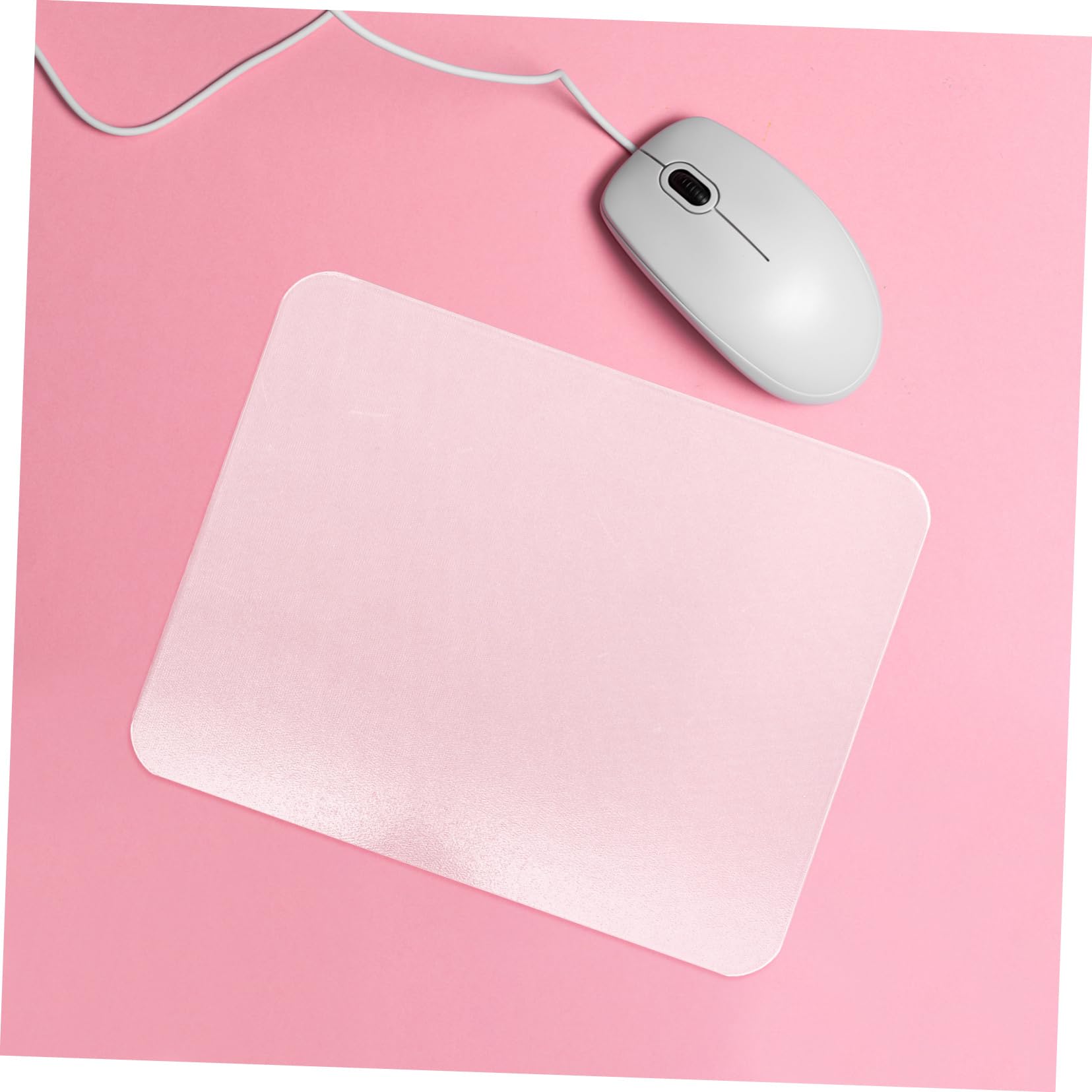 Sewroro Alfombrilla De Ratón De Cristal para Escritorio 250x200 Mm Antideslizante Transparente Juego y Oficina, Superficie Lisa y Duradera para Portátil y Ordenador, Pack 2 Unidades