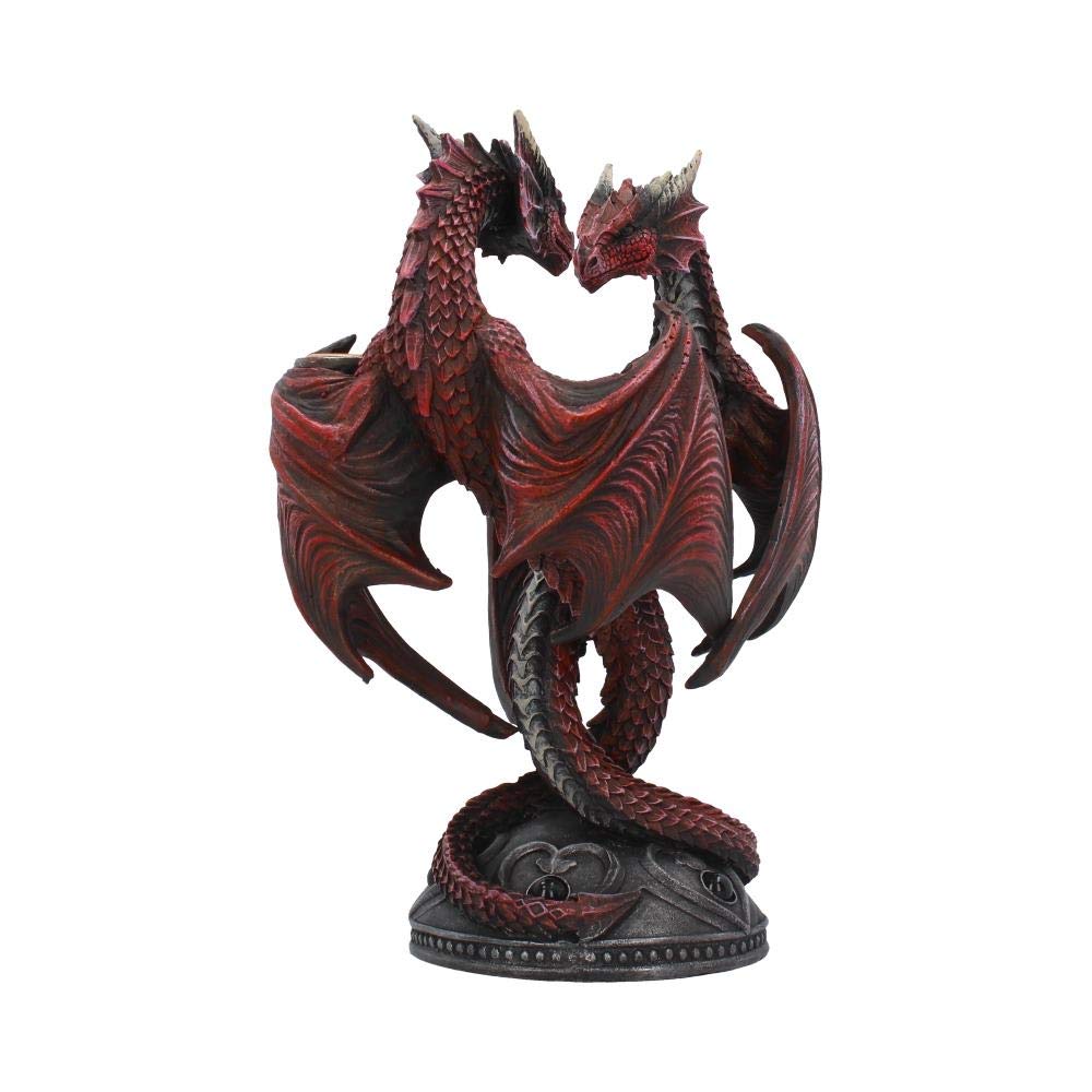 Nemesis Now Kerzenhalter mit Drachenherz, Anne Stokes, Valentins-Edition, 23 cm, Kunstharz, Einheitsgröße