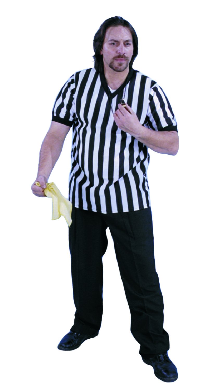 Alexanders CostumesMen's Referee Shirt, Black, M