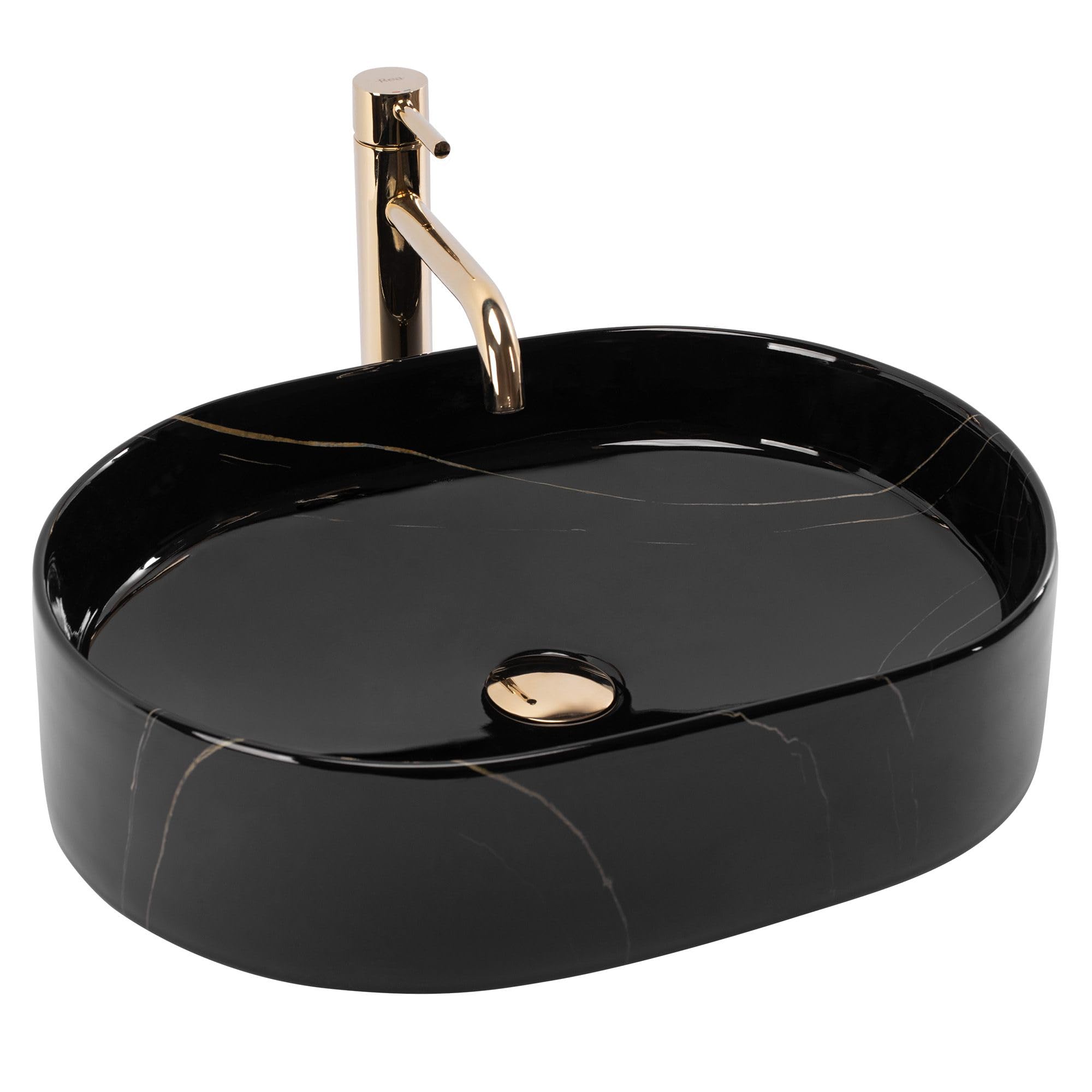 Countertop Washbasin Rea Nadia 50 Stone GreyCeramic from B&Q