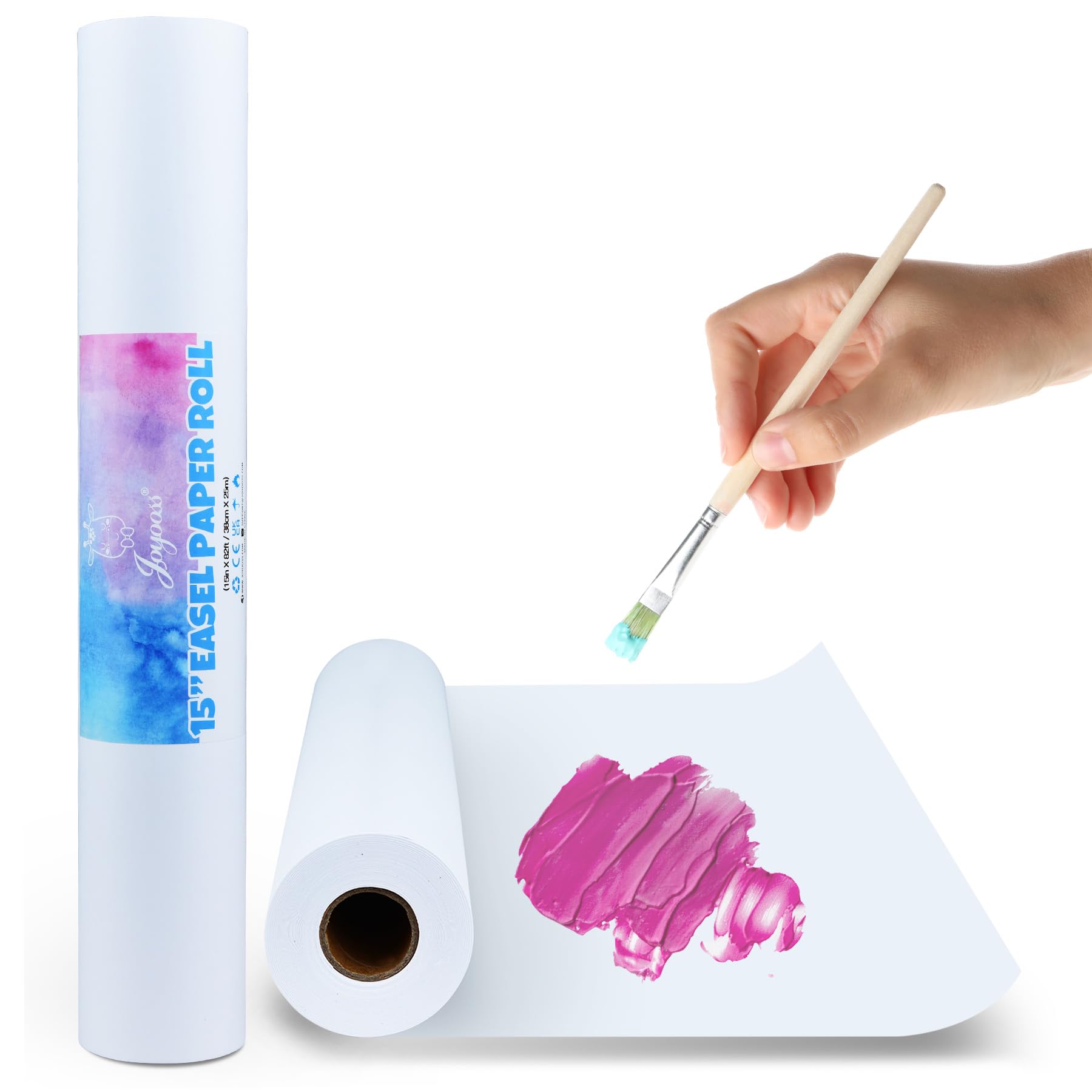 Joyooss Easel Paper Roll, Drawing Art Paper Roll for Kids 15”x 984”(82’)