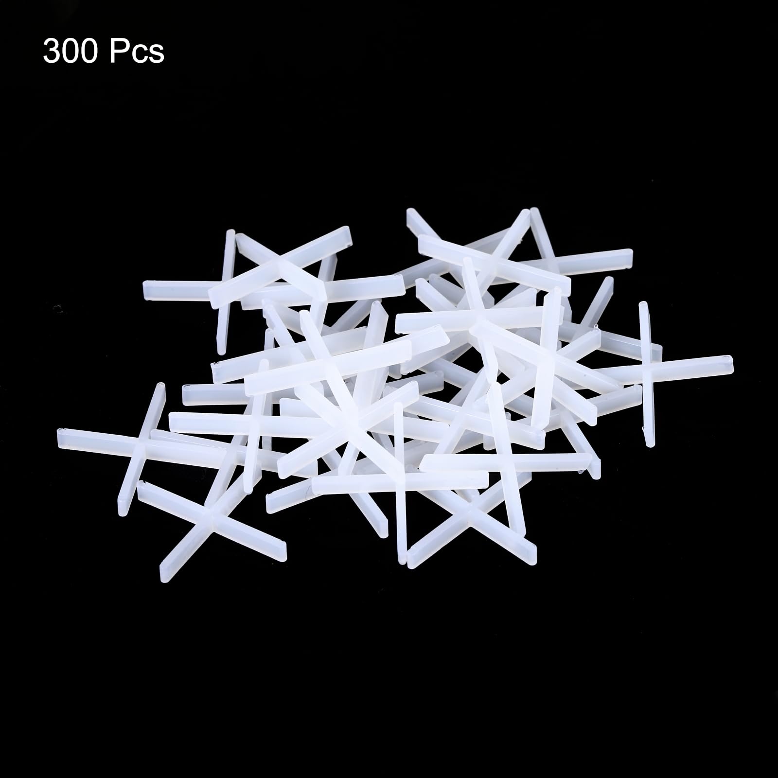 QUARKZMAN 300 Piezas Separadores de Azulejos 1mm 3/64" Separador de Plástico en Cruz para la Instalación de Azulejos de Pared y Suelo, Blanco