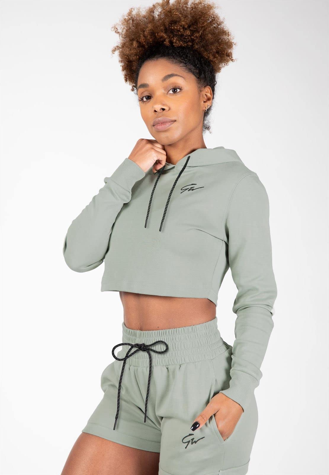 Gorilla Wear Pixley Crop damska bluza z kapturem (1 opakowanie)
