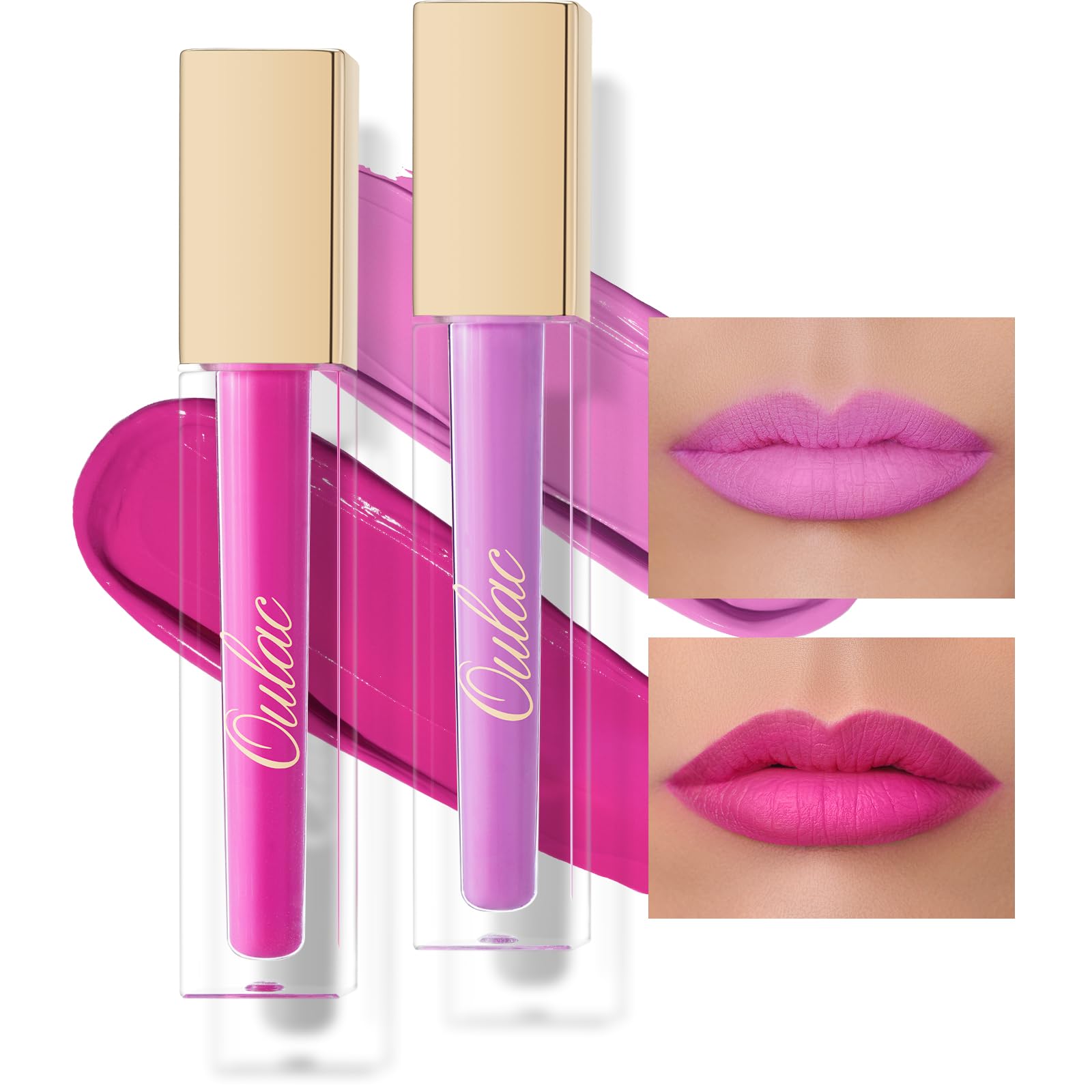 Oulac Matte Liquid Dark Red Lipstick for Women, Long Lasting Lip Stain, Waterproof Highly Pigmented Creamy Formula Lipstick with Vitamin E, Vegan, 4.5ml (M18) — view 50