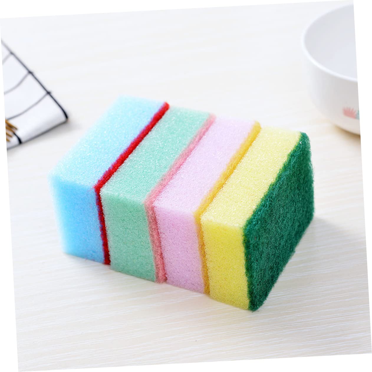 Gatuida 2 Sets Spülschwamm-Pads Spülschwamm Für Die Küche Mehrfarbiger Reinigungsschwamm Für Die Spülmaschine Spülpads 50 Stück * 2