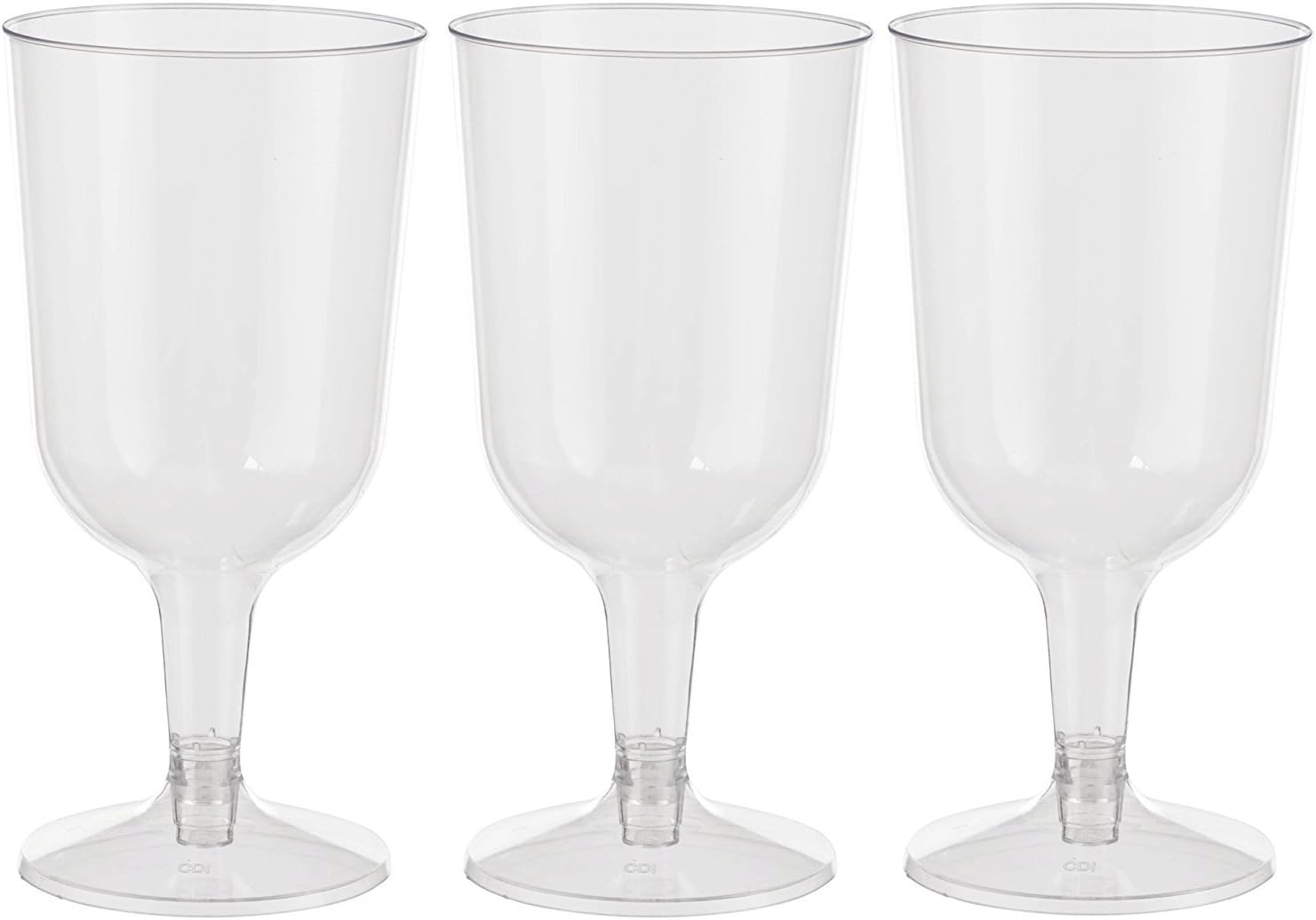 Exquisite Plastic Wine Glasses Set - 100 Pack 6 Oz - Crystal Clear Disposable Champagne Glasses With Stem - Disposable Plastic Wine Cups For Parties- Ideal For Weddings, Birthdays & Parties