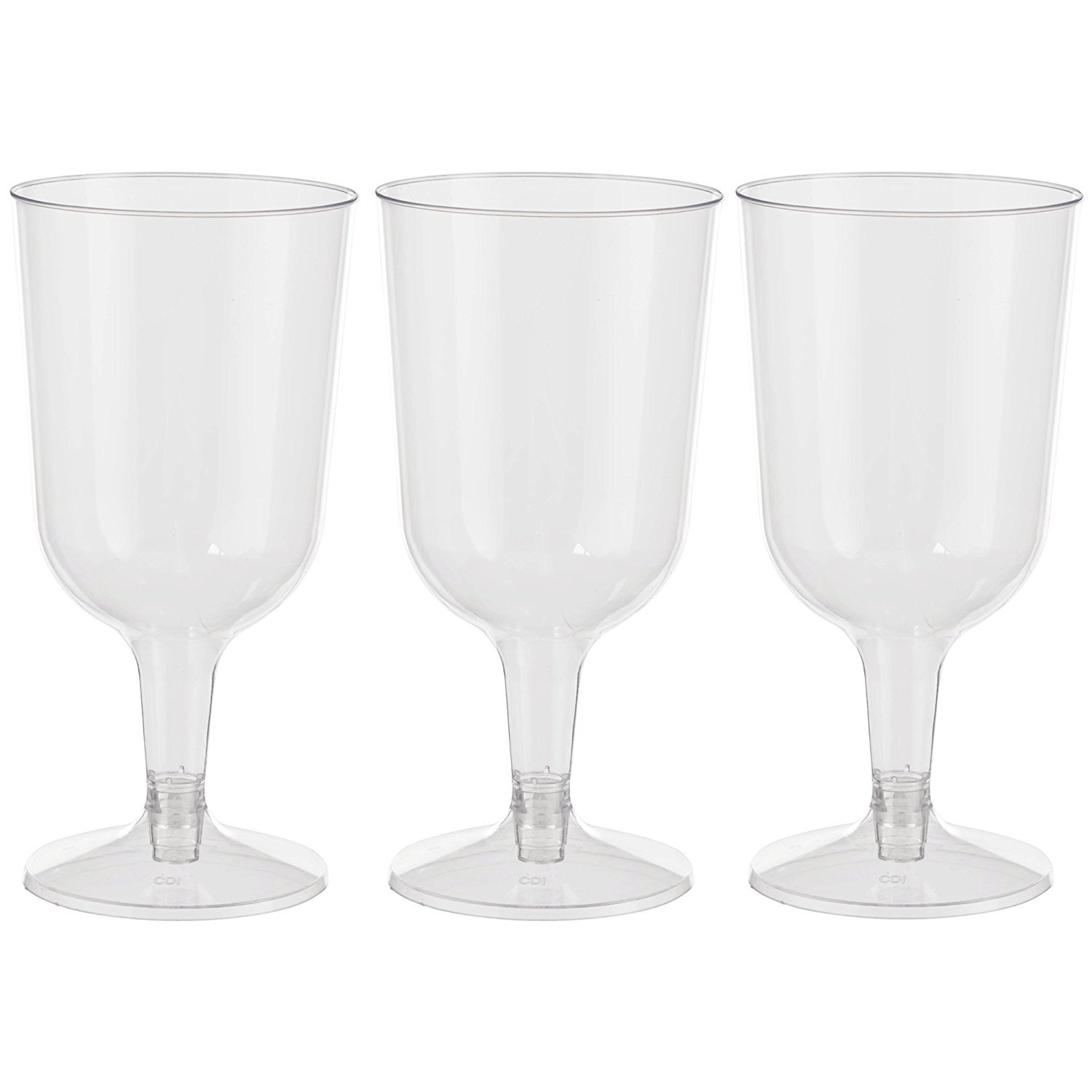 Amazon.com: Exquisite Plastic Wine Glasses Set - 100 Pack 6 Oz - Crystal  Clear Disposable Champagne Glasses With Stem - Disposable Plastic Wine Cups  For Parties- Ideal For Weddings, Birthdays & Parties : Health & Household