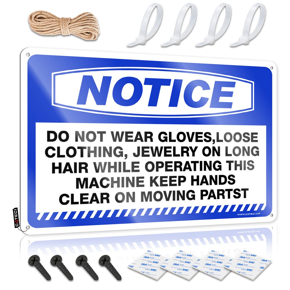 Fzfn Colour Notice Do Not Wear Gloves, Loose Clothing, Jewelry Tin Sign Mimosa Decorative | Clean Soft Bath Hanging Art For Playroom Living Room(20X30cm)