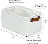 Vista 20 de OrganiHaus Narrow Storage Bins 15x06in, Small Closet Bins for Shelves, Bathroom Storage Baskets for Shelves, Narrow Baskets, Fabric Organizer with