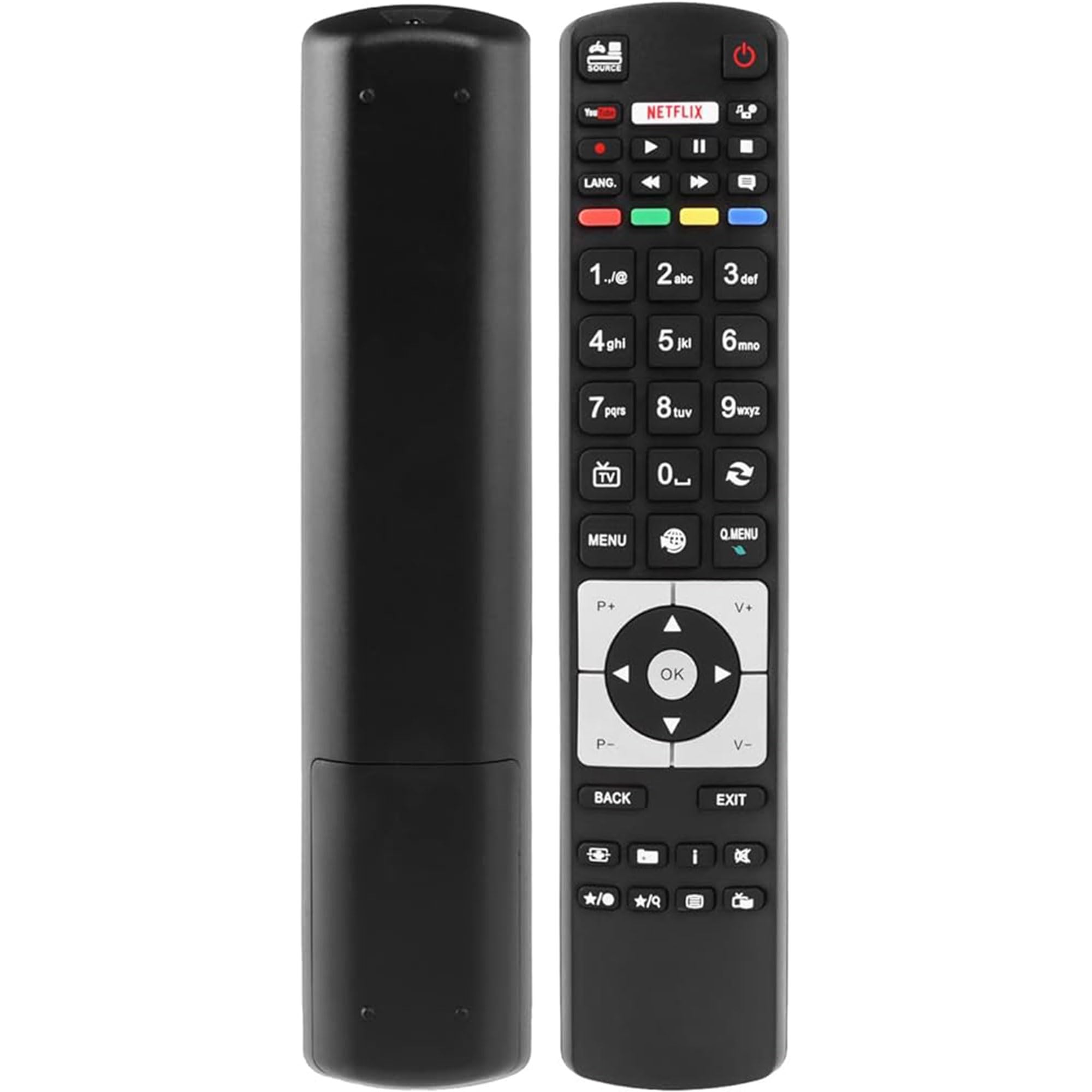 Leyf Telefunken TV Remote Control, Replacement Remote Compatible with Telefunken RC5118, Netflix YouTube Control