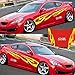 LanLan 3D Flamme Totem Stickers Autocollants De Voiture Full Body Car Styling Vinyle Decal Autocollant pour Voitures Décoration Yellow