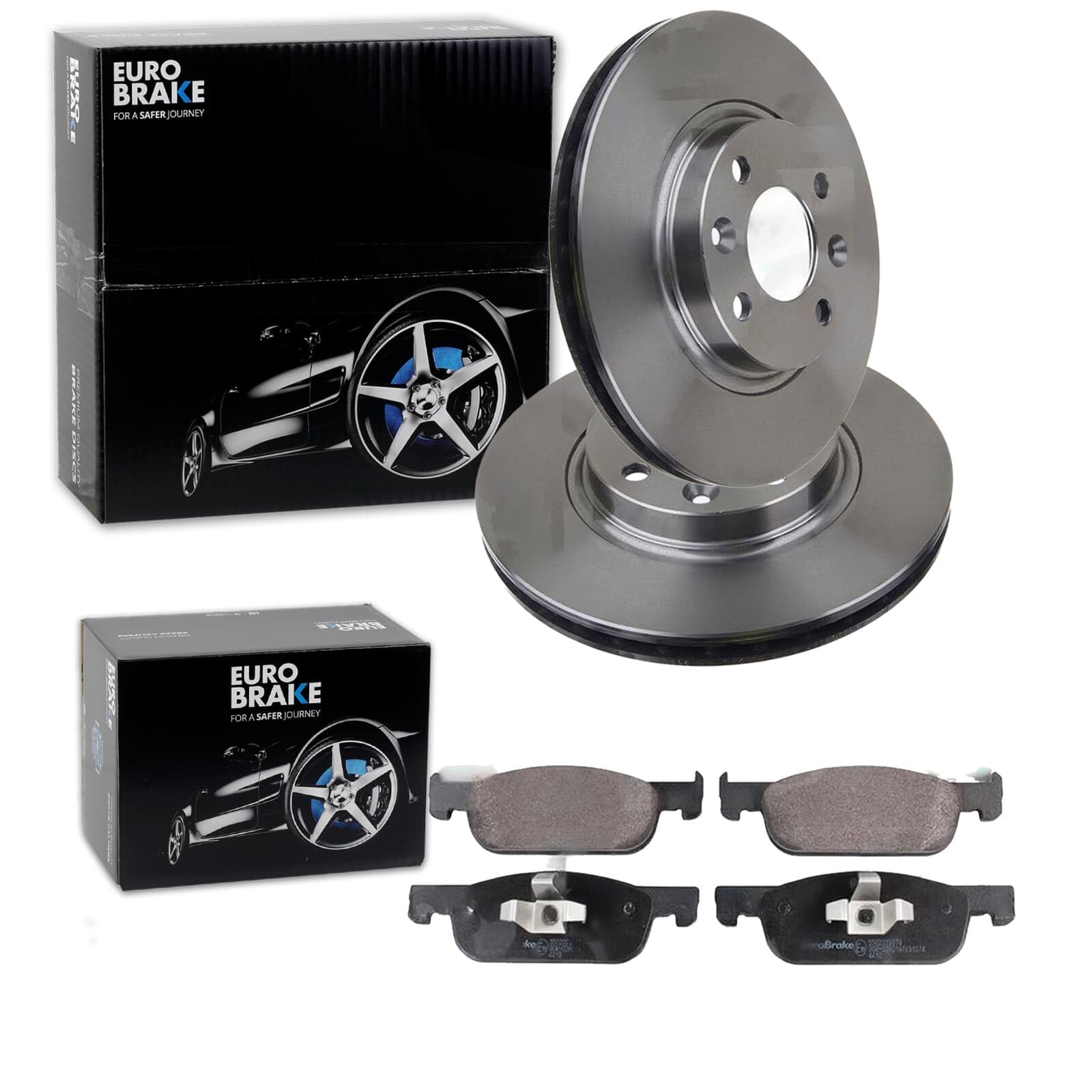 Eurobrake Bremsscheiben + Beläge vorne | 5815203996 + 5502223974 Kompatibel mit Logan Ii,logan Mcv Ii,sandero II (B8_)
