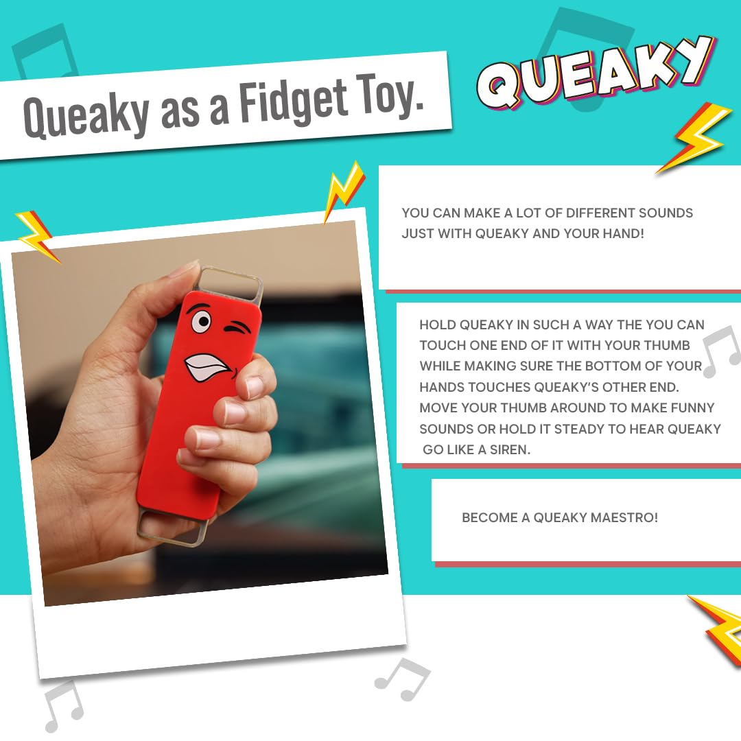 Blix Queaky- STEM Toy, Experimental Toy, Learning Toy, Creative Toy, Educational Toy, Best Gift Toy for Kids, Queaky is not just Musical and Sound Toy, Learn Through Play (Yellow) - Image 3