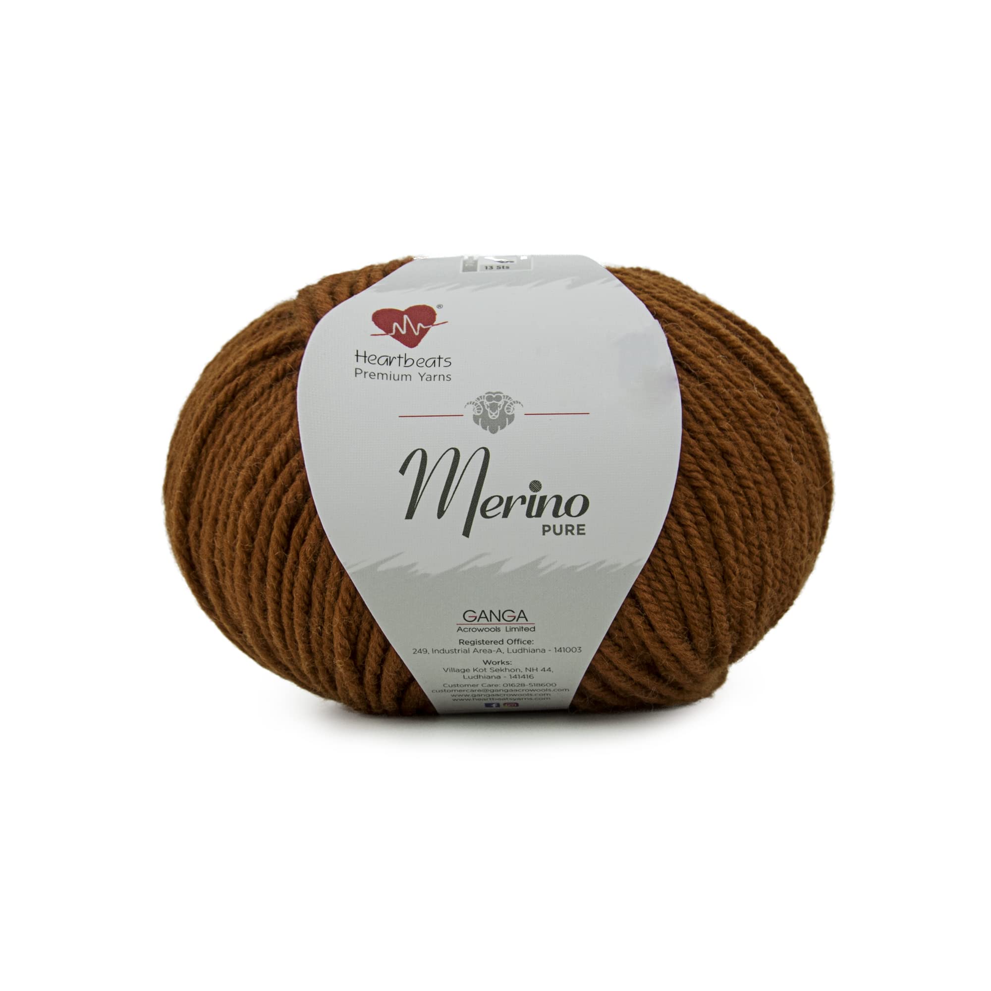 Heartbeats Merino Yarn - Rust - 2 Balls -3