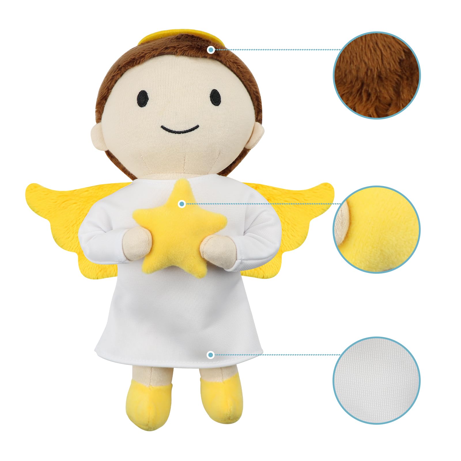 Amazon.com: free-space Angel Plush Doll Boy/Girl Baptism Gifts
