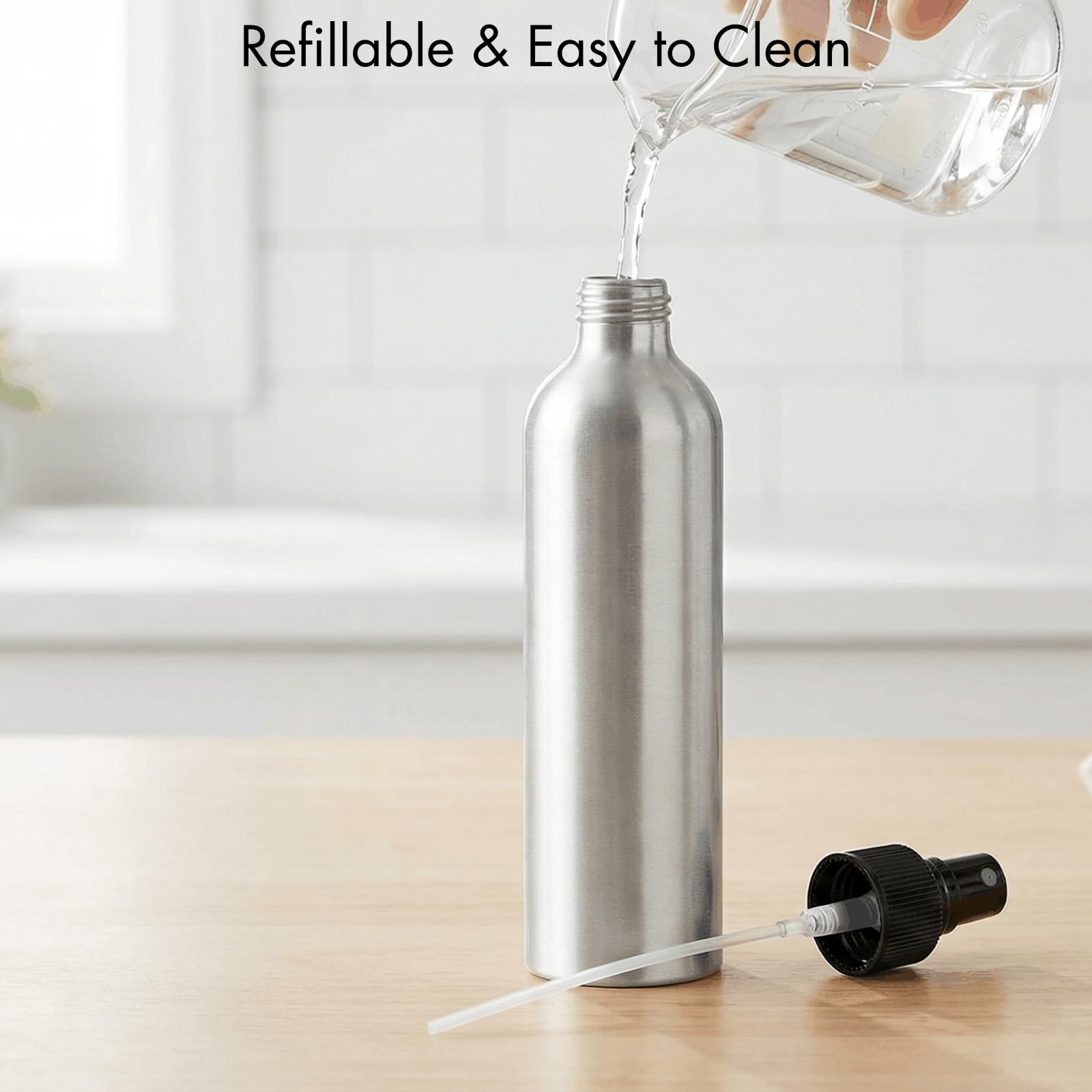YOUEON 9 Stück 250ml Aluminium Sprühflaschen, wiederbefüllbare Sprühflaschen für feinen Nebel, wiederverwendbare Flaschen mit Sprühkopf für Reisen, Parfüm, Toner, Gesichtsspray, ätherisches Öl