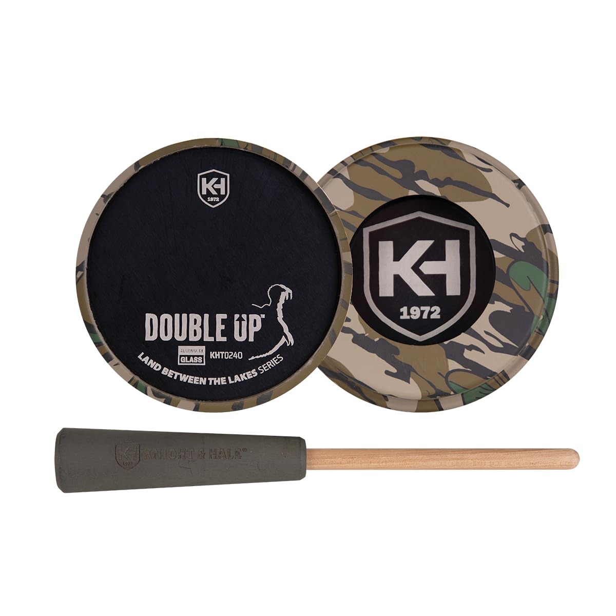Double Up Aluminum/Glass Pot Turkey Call - LBTL Series - Pot Call with Hickory Striker for Loud, Realistic Yelps & Purrs-image-28