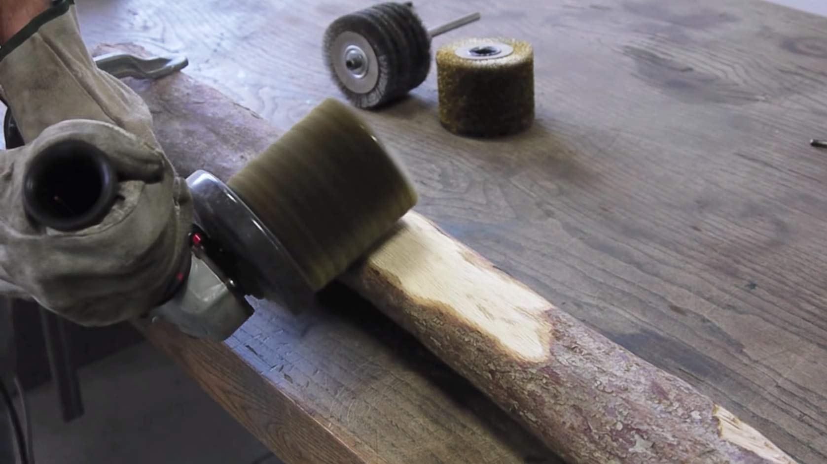 Sit Tecnospazzole 1362 Spazzola per Levigatrice a Filo Ondulato in Acciaio Ottonato-RSF 100mm-FLEX-Ø: 100mm, Fascia spazzolante 100 mm