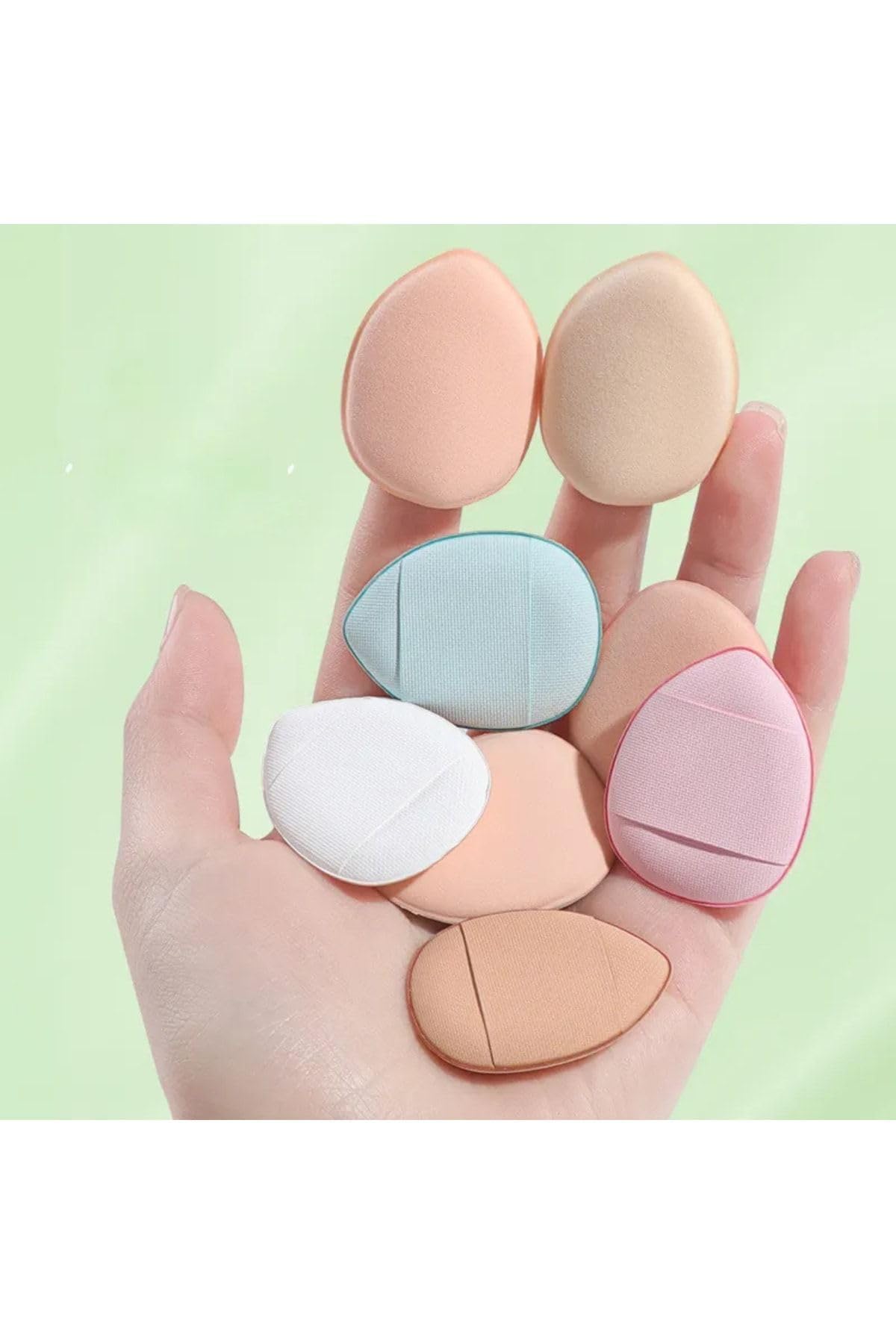 3 Adet Mini Puf Yüz Makyaj Süngeri Göz Altı Kapatıcı Süngeri