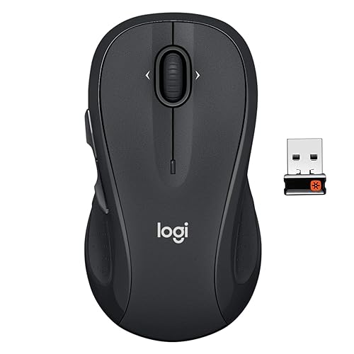 Logitech M510 Wireless Mouse, Mouse for Laptop and PC with USB Unifying Receiver, Programmable Buttons - Graphite